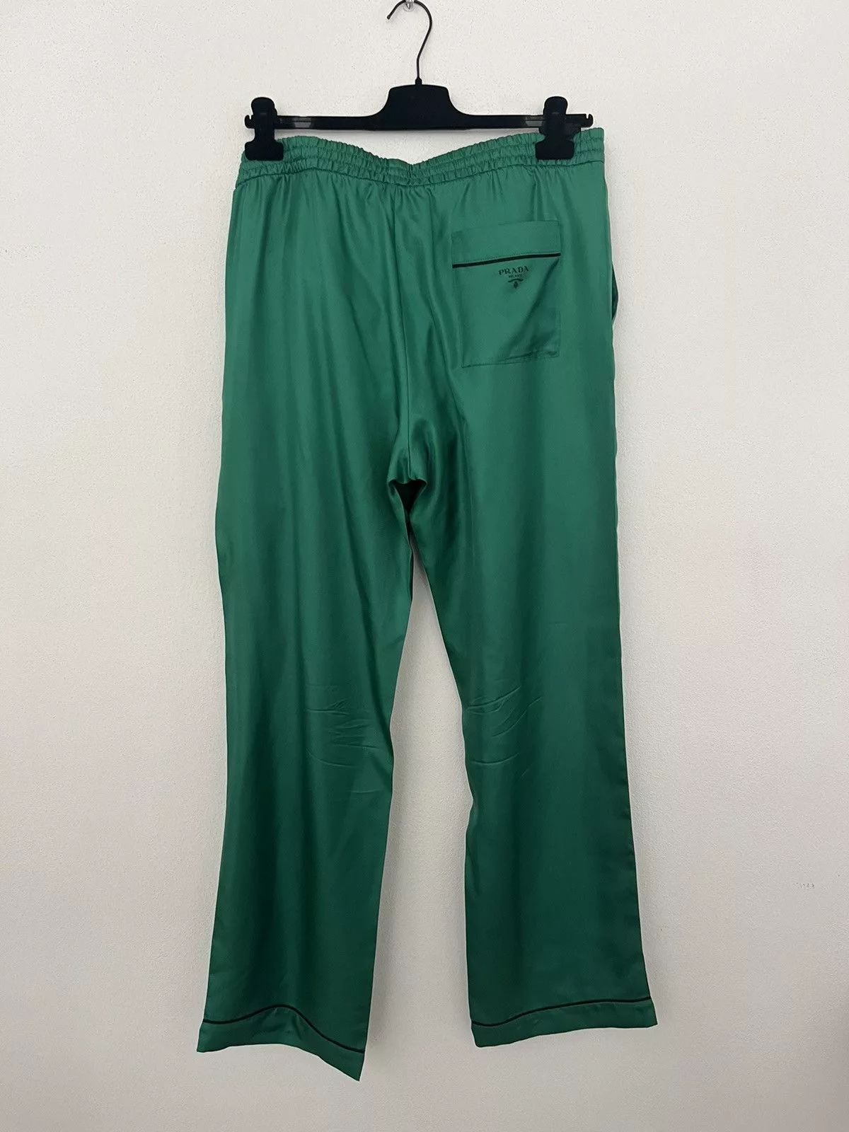 Prada Casual Pants Prada casual green silk pajama drawstring pants