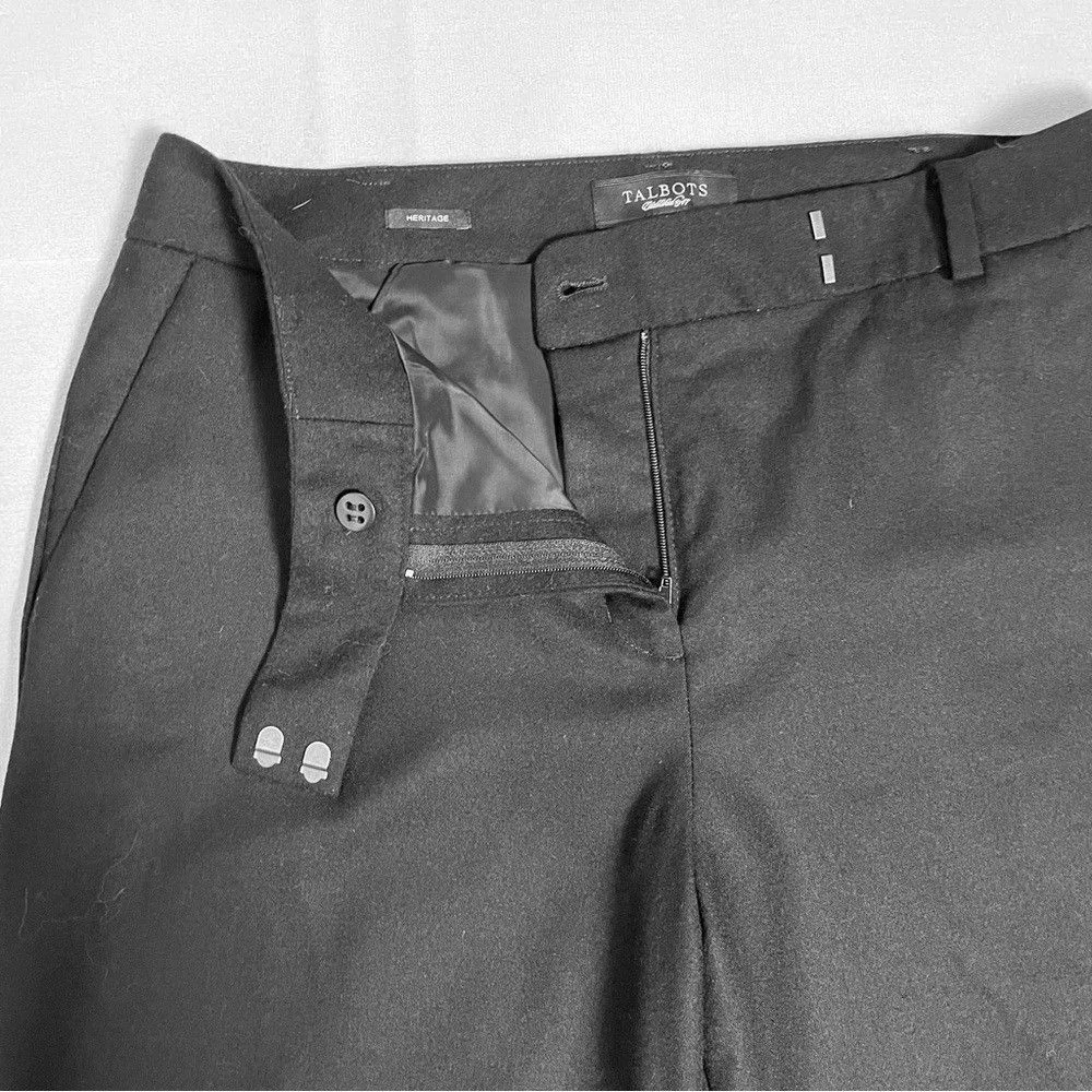 Talbots Pants Talbots Heritage Wool Black Straight Leg Pants Size 10