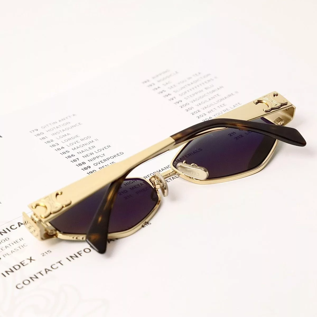 Celine Sunglasses CELINE CL40254U SUNGLASSES Gold