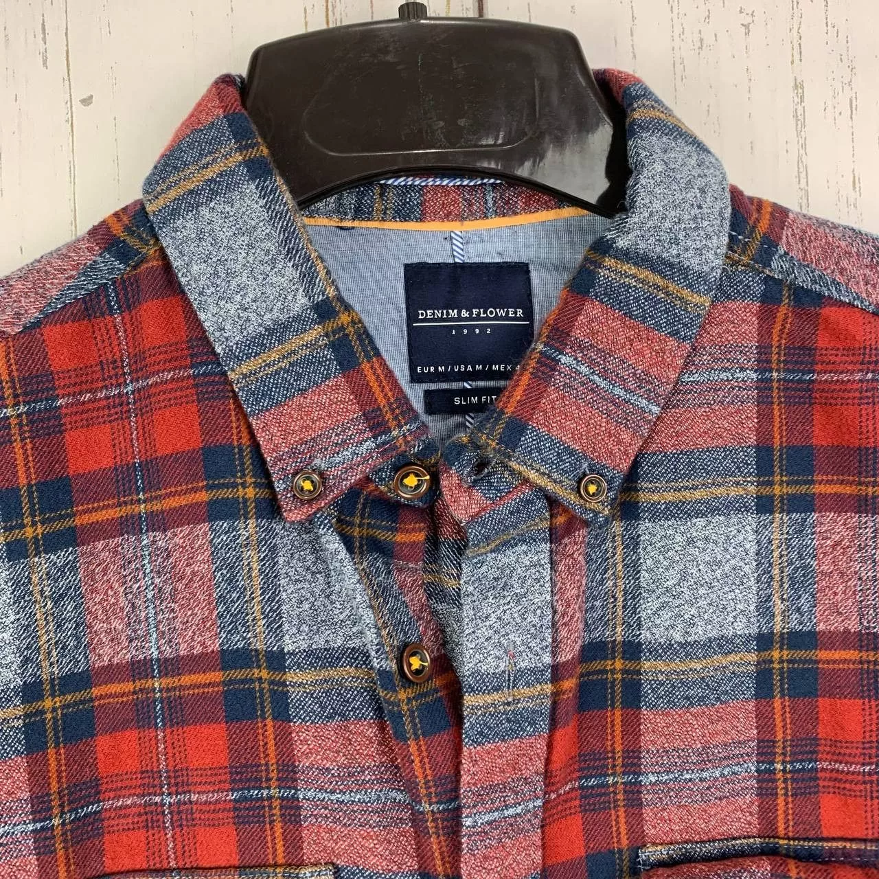 Other Shirts Button Ups Other Denim & Flower Medium Plaid Long Sleeve Button Down Shirt Multi