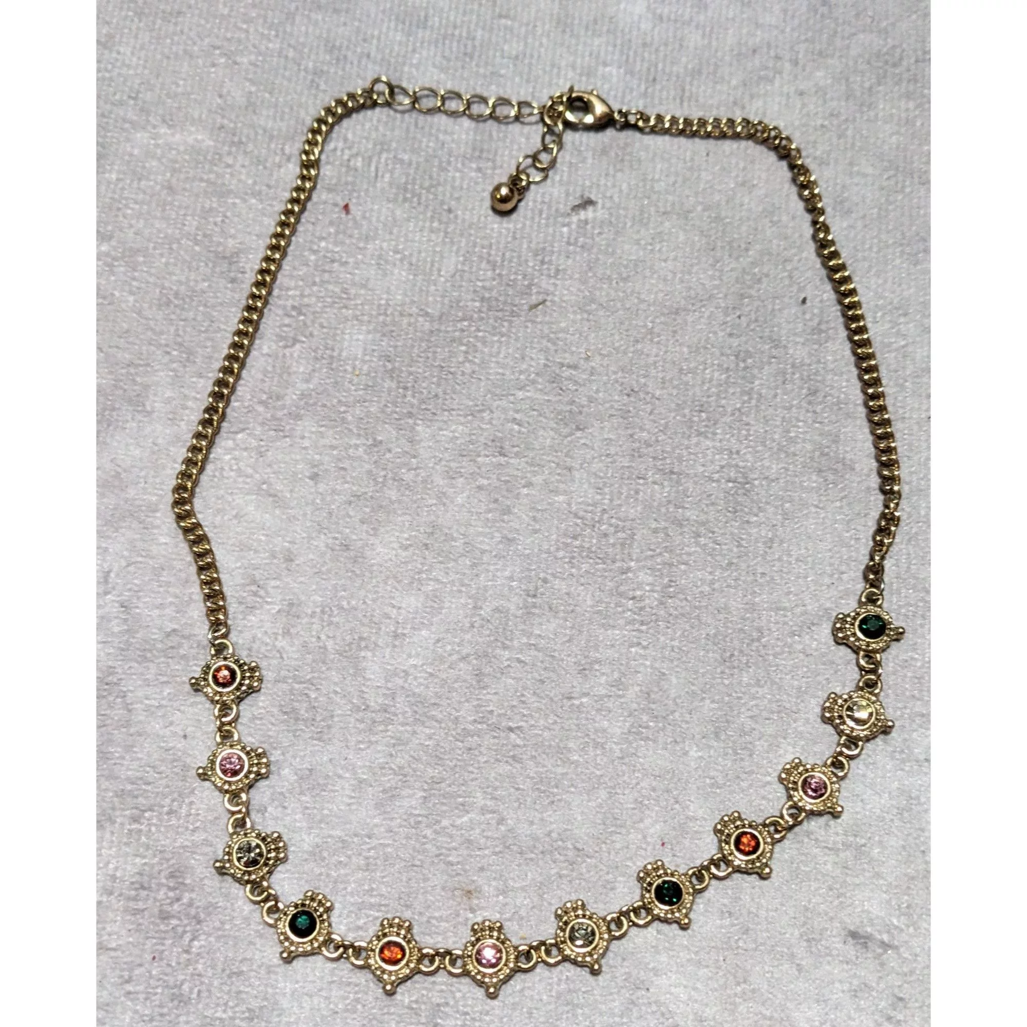 Other Necklaces Other Dainty Rainbow Rhinestone Necklace Multi