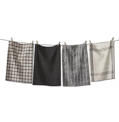 Black Canyon Woven Towel Set/4