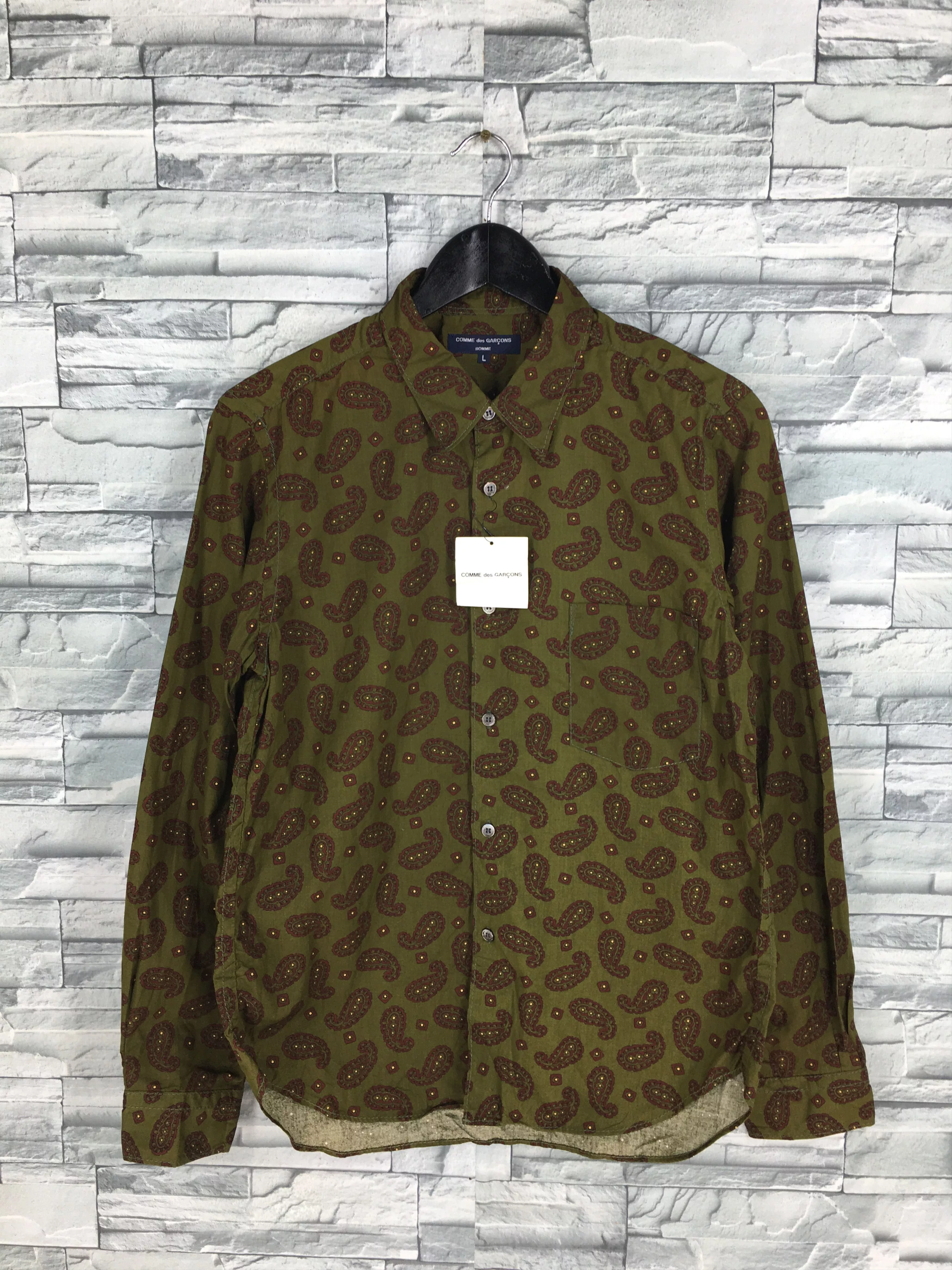 Comme des Garcons Shirts Button Ups Comme des Garcons × Comme des Garcons Homme × Comme des Garcons Homme Plus Comme Des Garcos Homme Oxfords Paisley Shirt Medium Multi