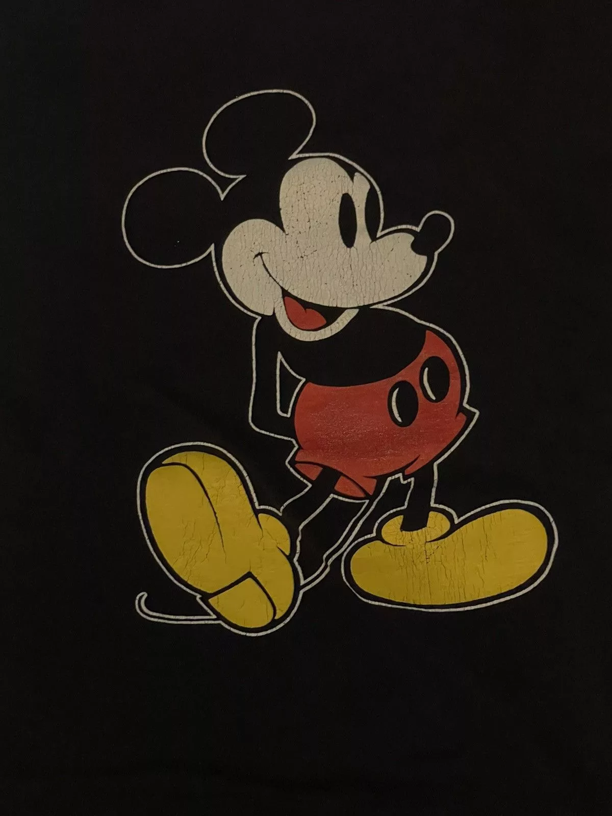 Vintage Short Sleeve T Shirts Vintage Mickey Mouse Tee Black