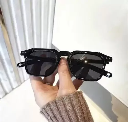 Electric Visual Glasses Electric Visual Black Hip Hop Retro Rectangular Clear Rim Sunglasess Streetwear
