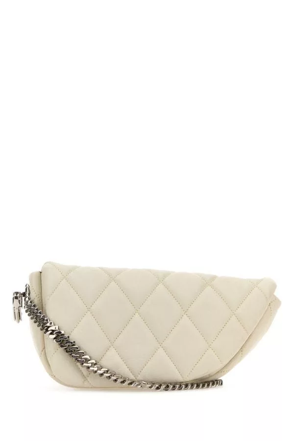 Burberry Crossbody Bags Burberry White Leather Shield Lock Shoulder Bag Multi