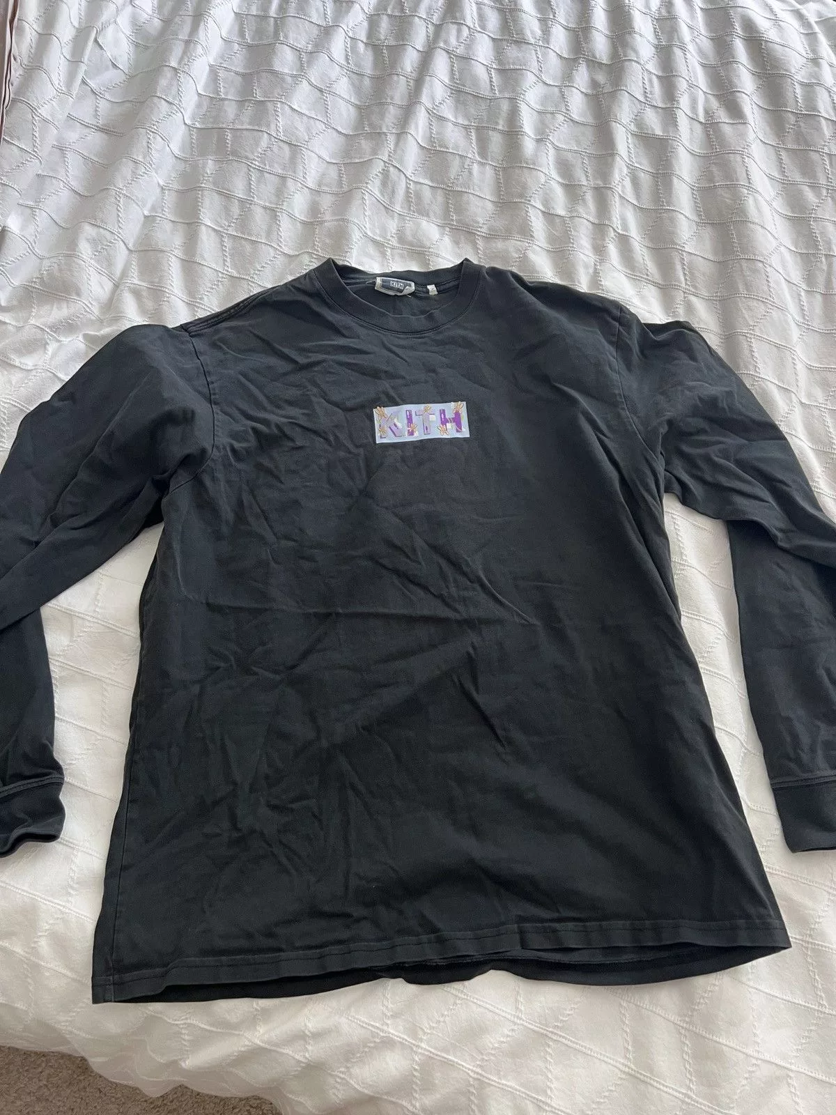 Kith Long Sleeve T Shirts Superwaxx for Kith Longsleeve tee Black
