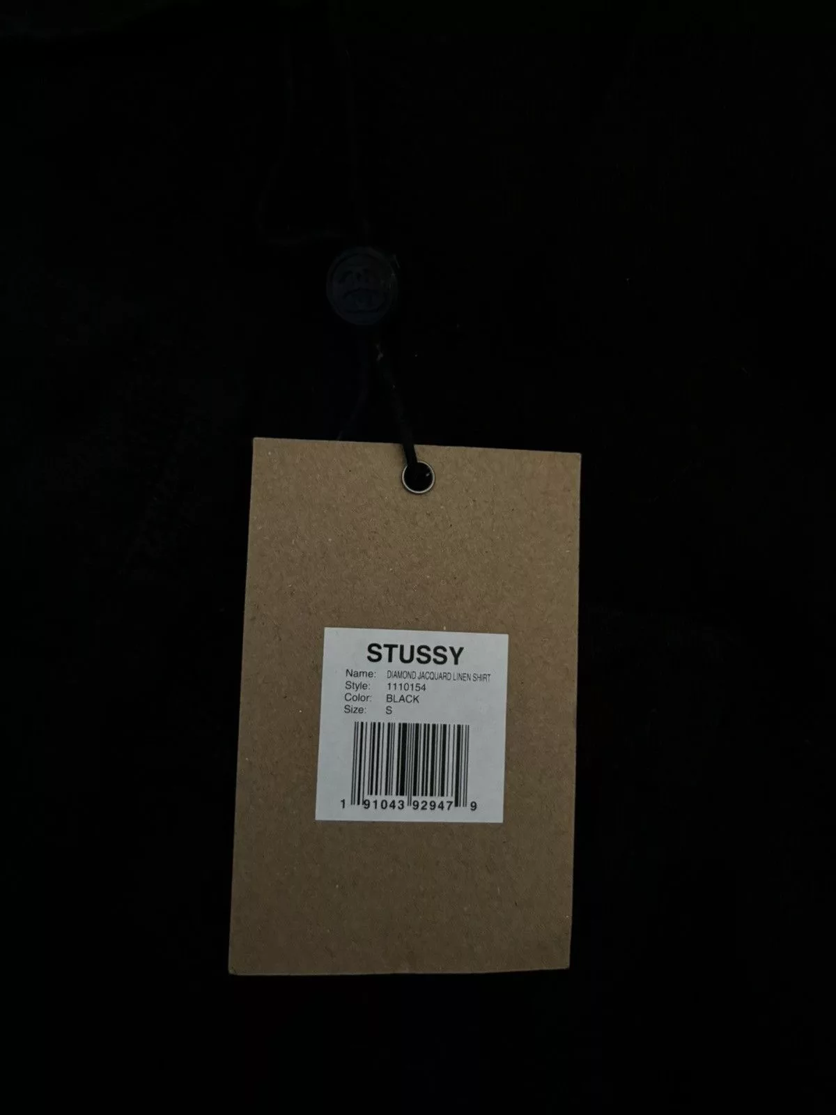 Stussy Shirts Button Ups Stussy Diamond Jacquard Linen Shirt Black
