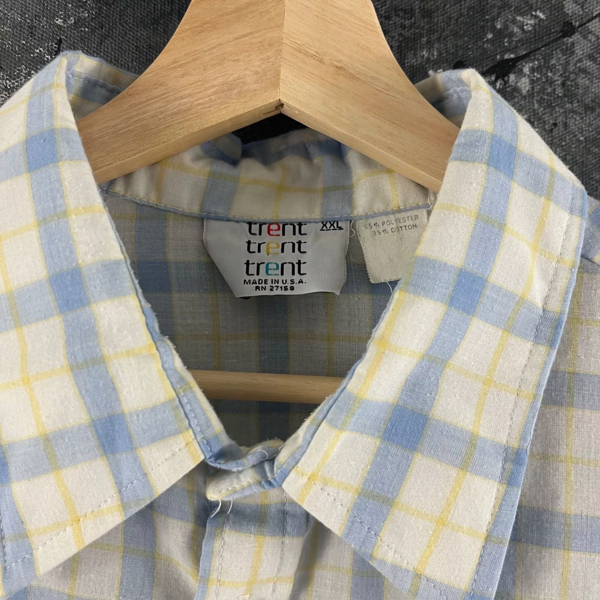 Vintage Shirts Button Ups Vintage 80’s Plaid button shirt White