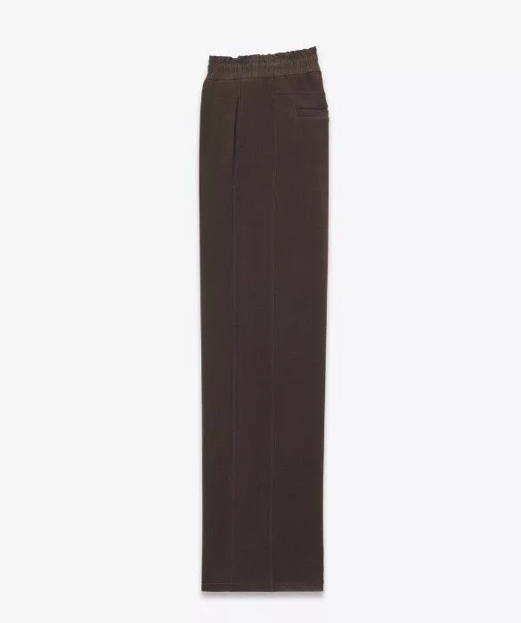 Saint Laurent Paris Sweatpants Joggers Saint Laurent Paris o1s1wg110624 Wide-Leg Sweatpants & Joggers Fleece in Brown