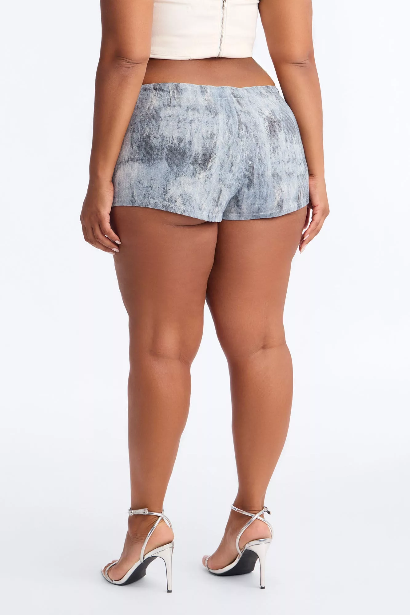 Cassie Twill Micro Short - Blue/combo