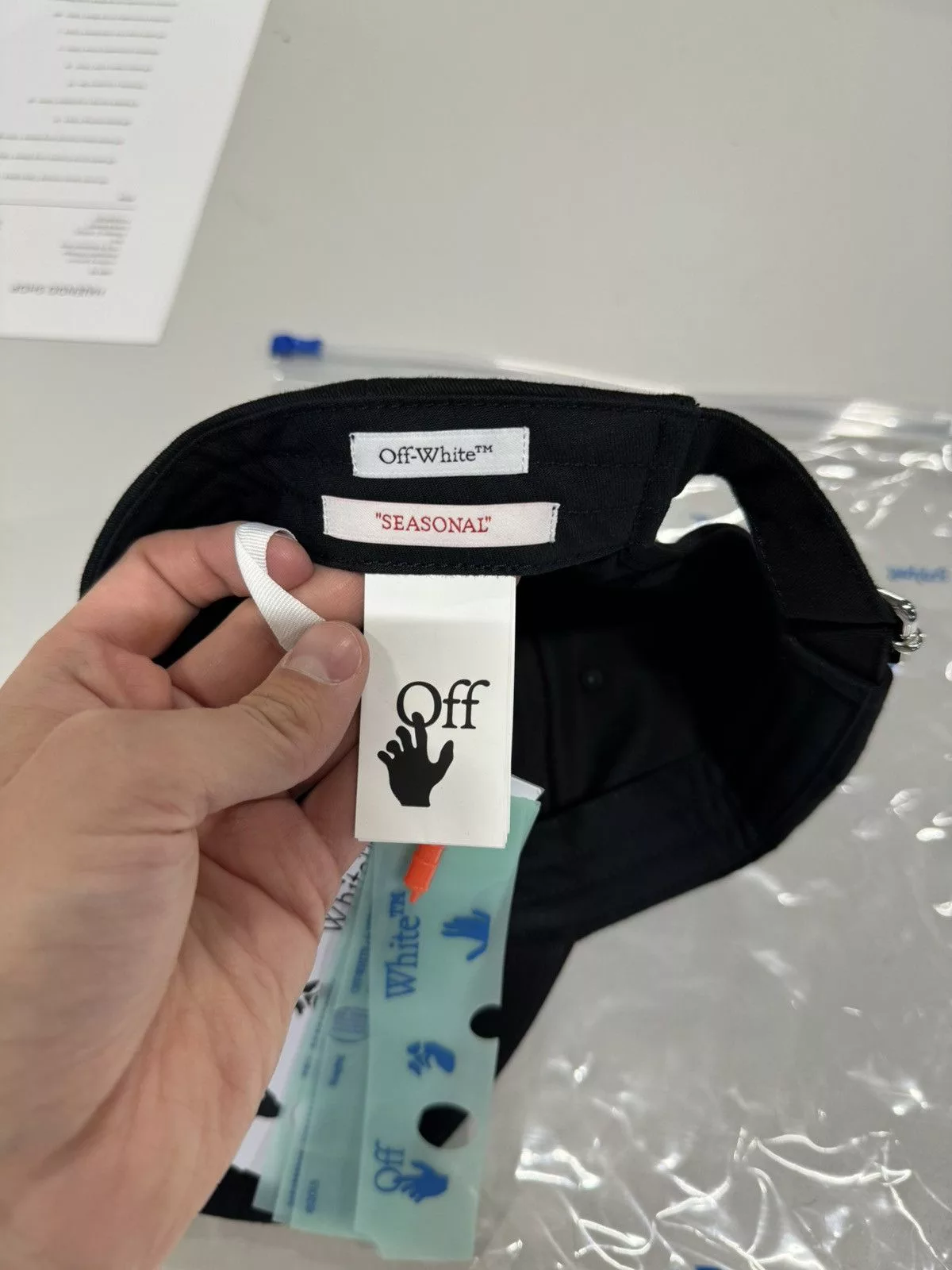 Off-White Hats Off-White Arrow Embroidery Baseball Cap NEW 350$ Black