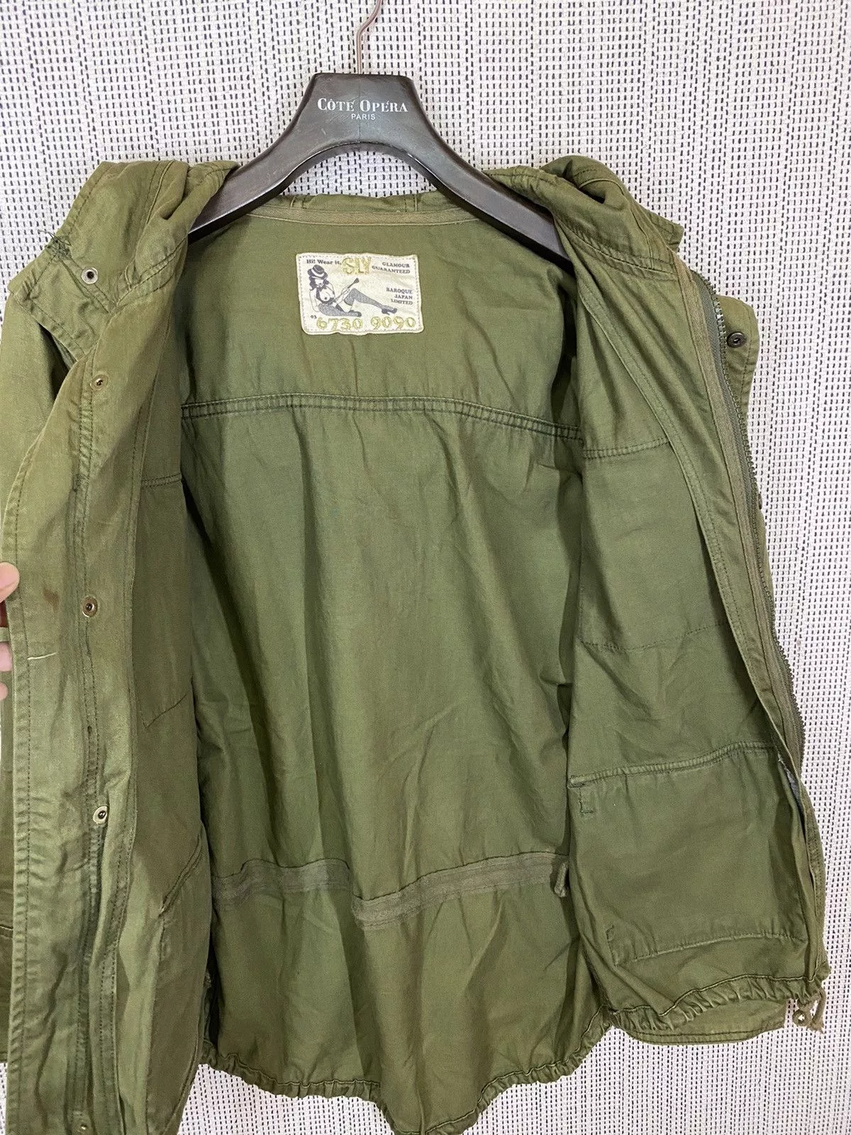 Seditionaries Parkas Seditionaries × Sly Guild ‼️Sly parka jacket multipocket army style sun faded Green Streetwear