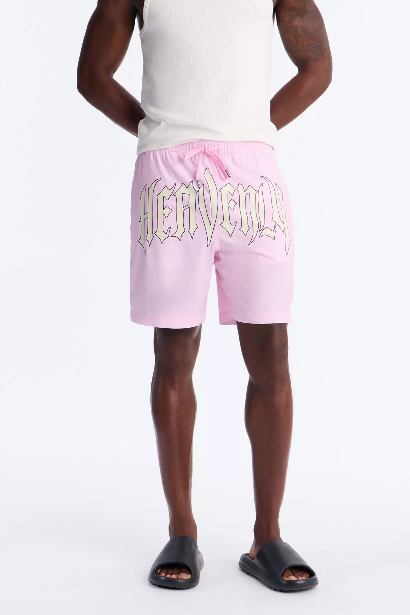 Heavenly Mindset Swim Trunk 7″ - Pink/combo