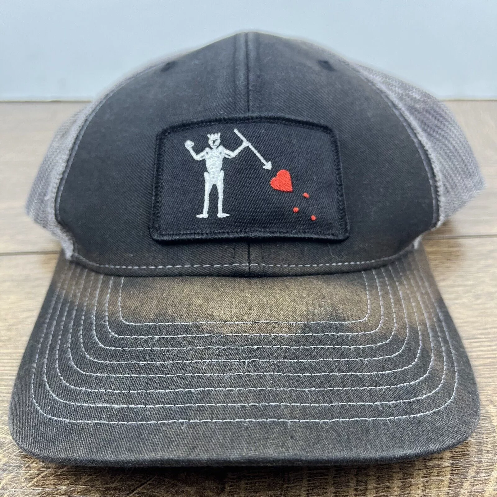 Other Hats Other Devils Love Hat Heart Gray Hat Adjustable Adult Size Hat Gra