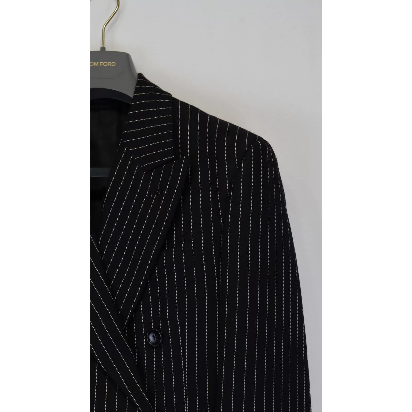 Tom Ford Light Jackets Tom Ford o1rshd1 Cooper Stripe Blazer Jacket in Black/White