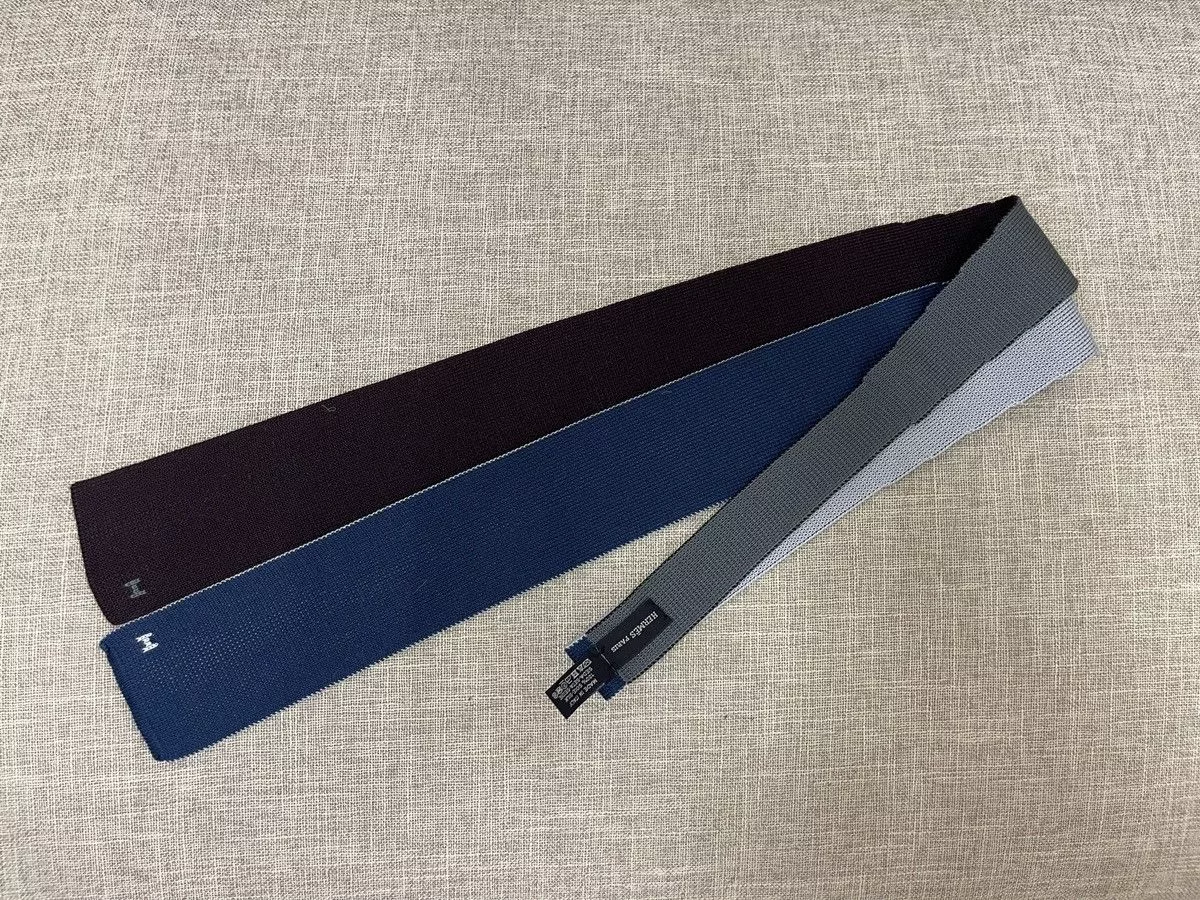 Hermes Ties Pocketsquares Hermes 4 Tones NeckTie Multi