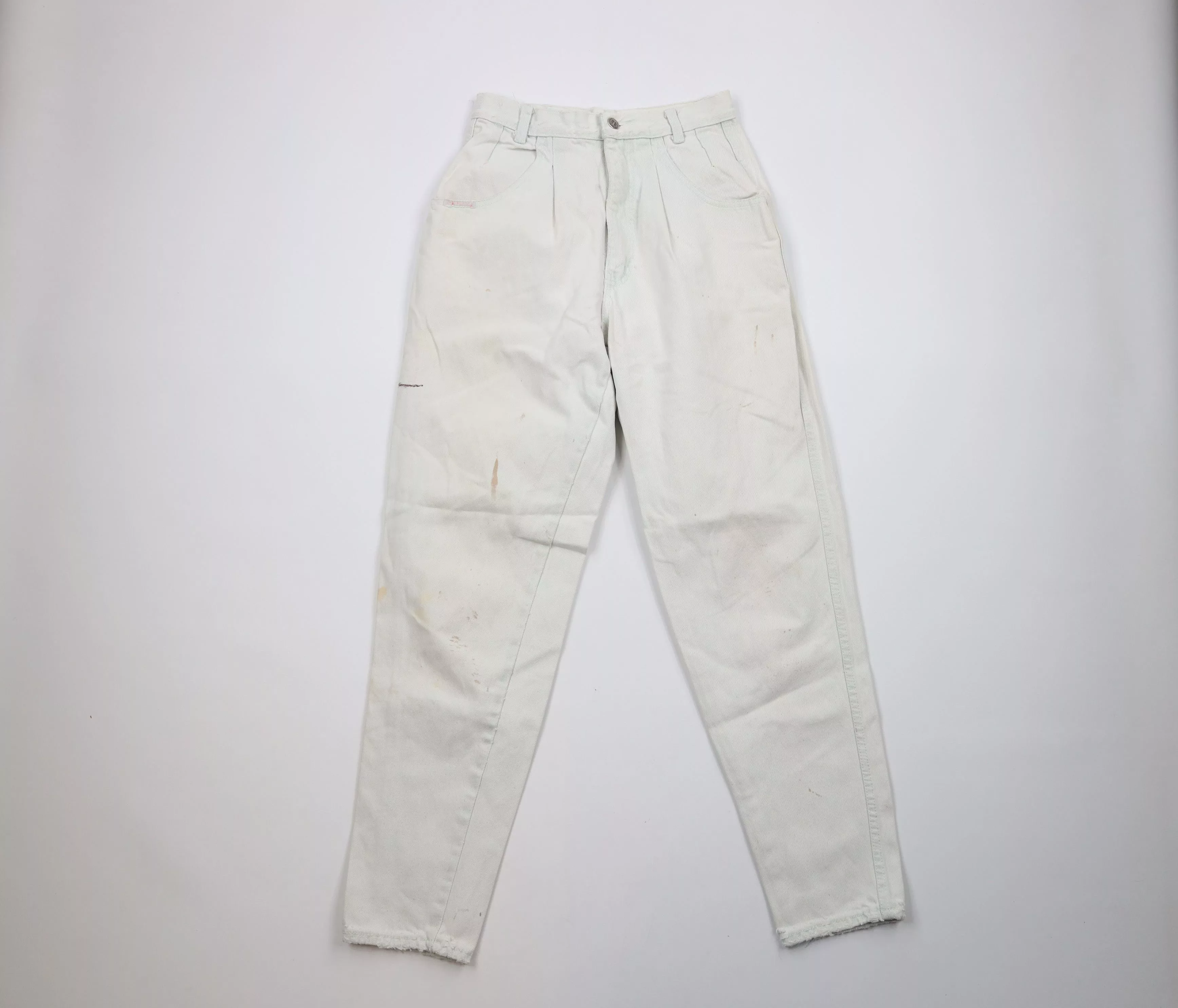 Vintage Jeans Vintage 90s Streetwear Pleated Tapered Leg Denim Jeans Blue