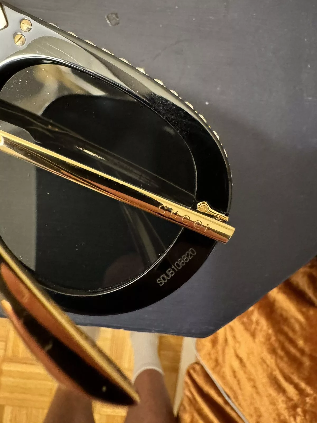 Gucci Sunglasses Gucci Crystal Aviators Black