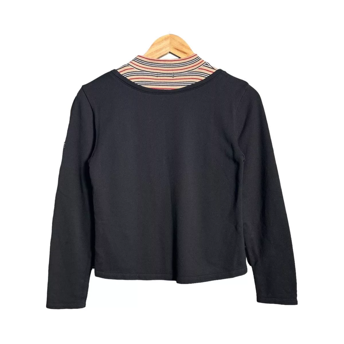Burberry Sweatshirts Burberry Nova Check Pullover Sweatshirt Black