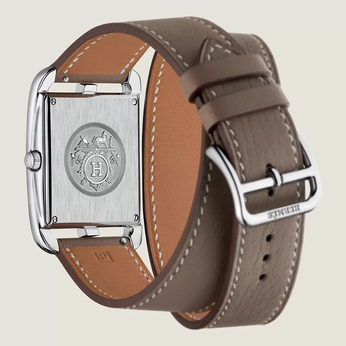 Hermes Watches Brand New Giftable Hermes Classic Cape Cod Large Model Gray
