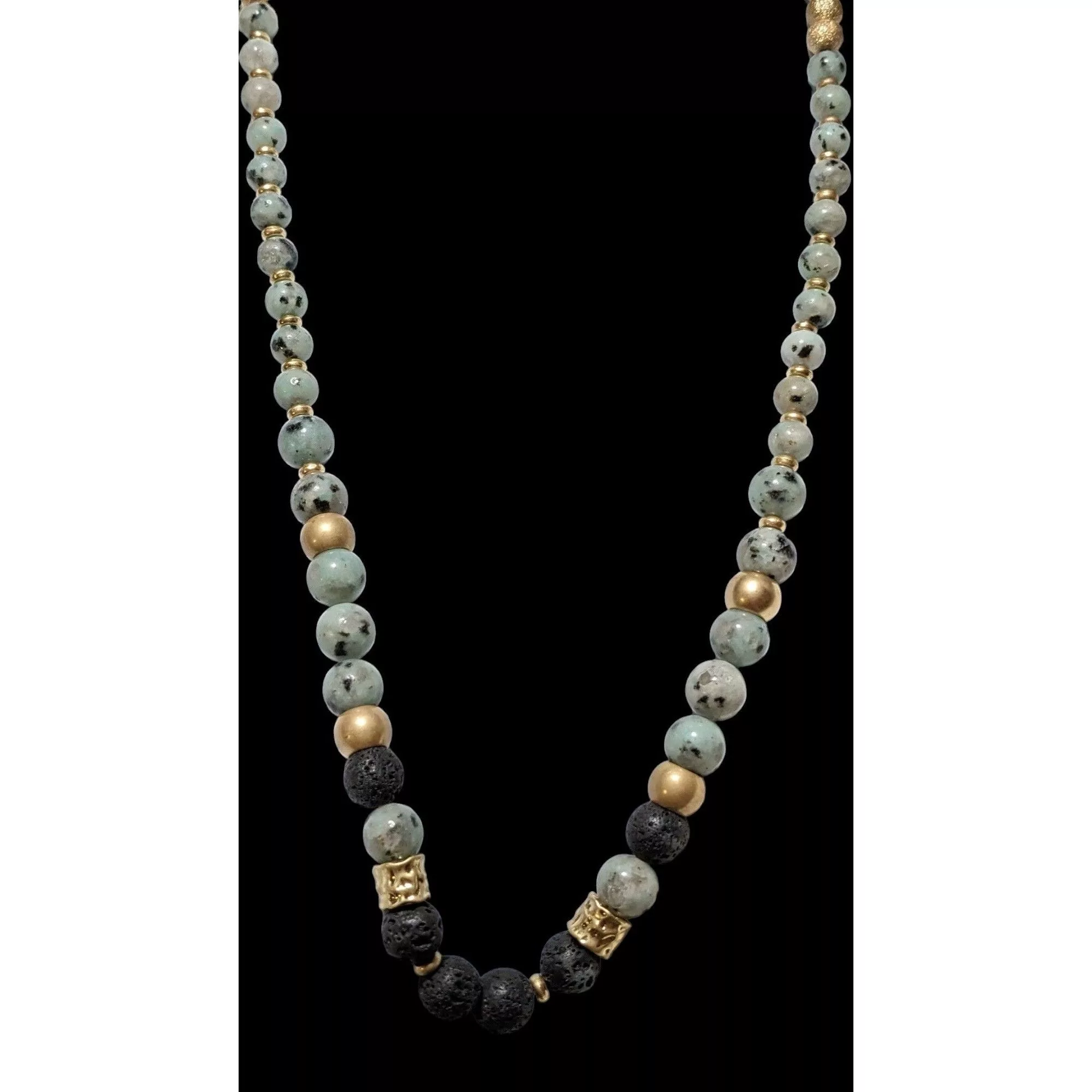Other Necklaces Other Lava Agate Beaded Necklace Multi