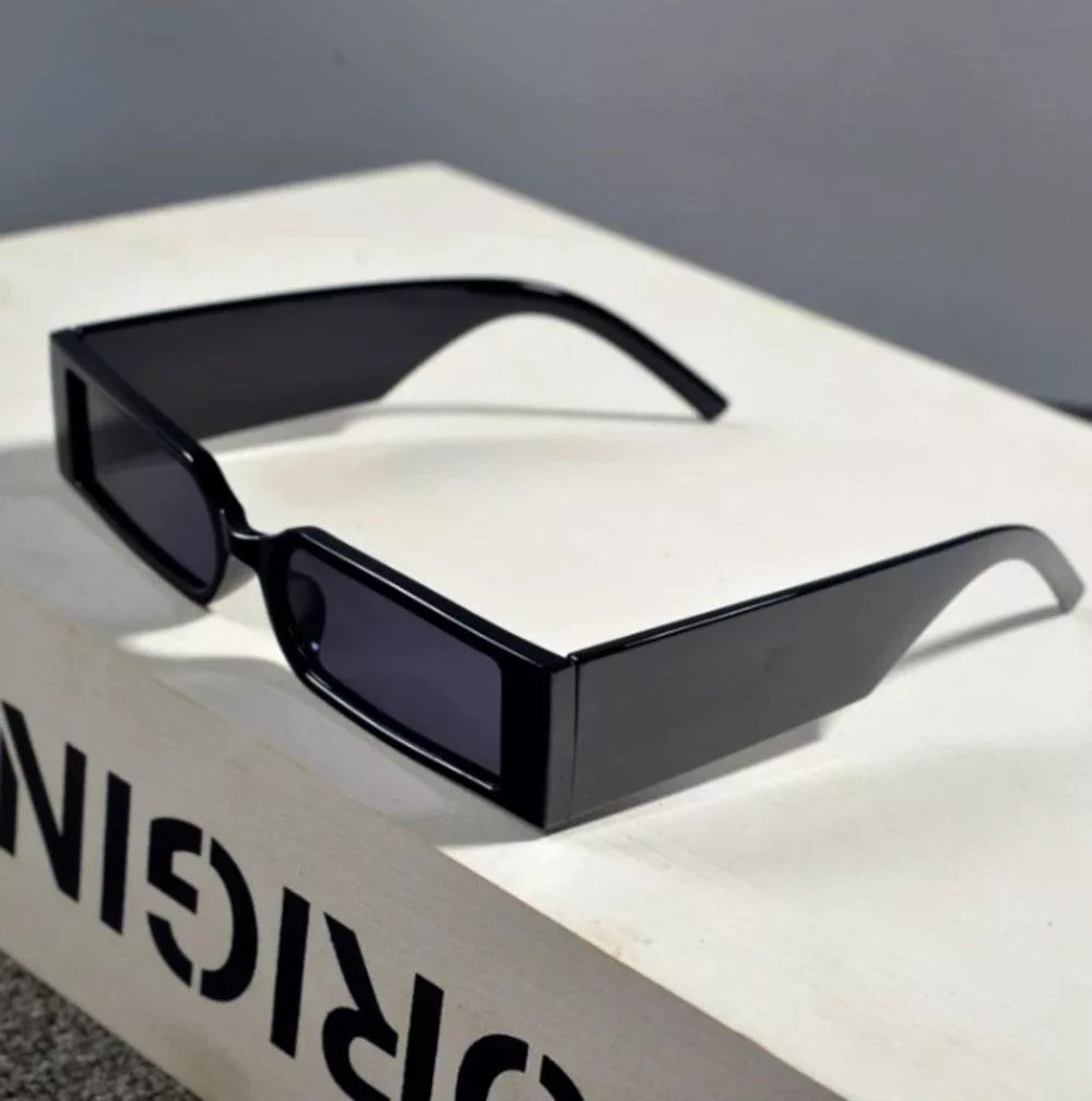 Vintage Sunglasses Vintage Punk Aviator Mirror Rectangle Sunglasses Unique Rave Eyewear Black