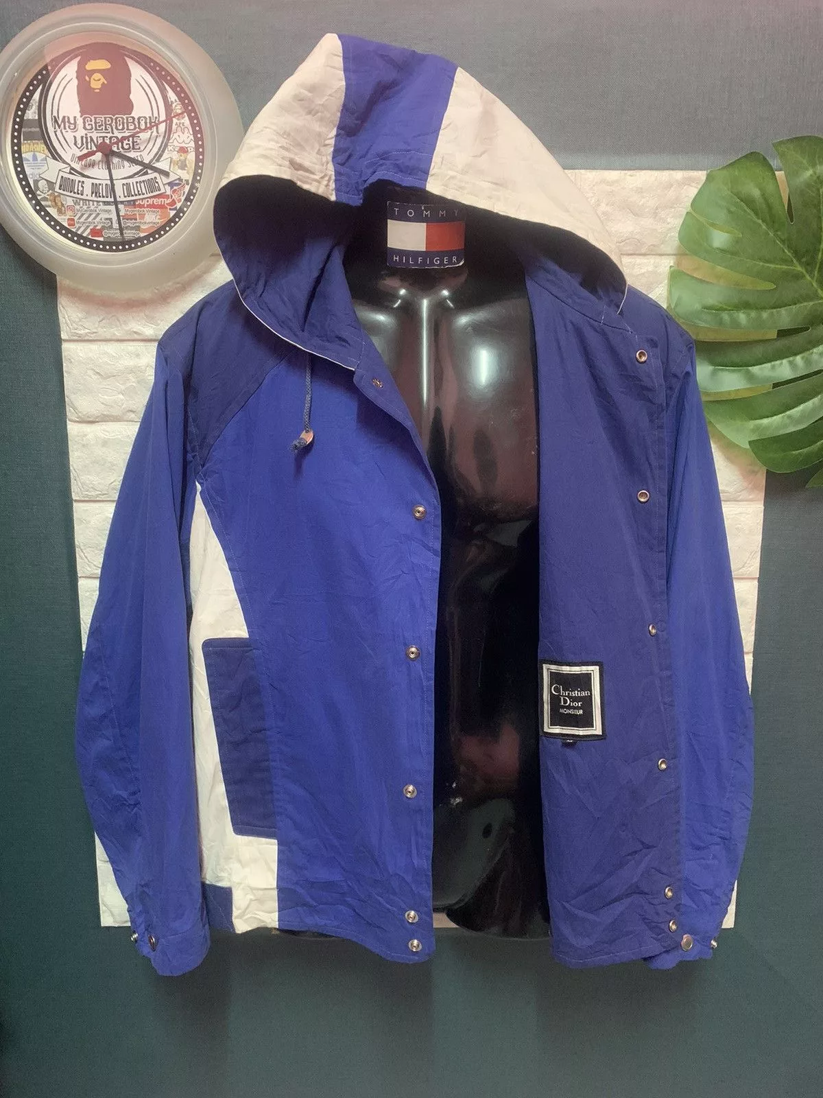 Christian Dior Monsieur Light Jackets Christian Dior Monsieur × Vintage RARE!! Windbreaker Hoodies CHRISRIAN DIOR Blue