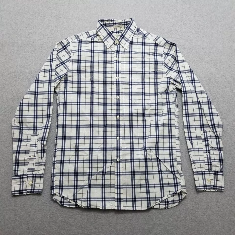 J.Crew Shirts Button Ups J.Crew J Crew Shirt Men Small Plaid Button Up Long Sleeve Casual Blue