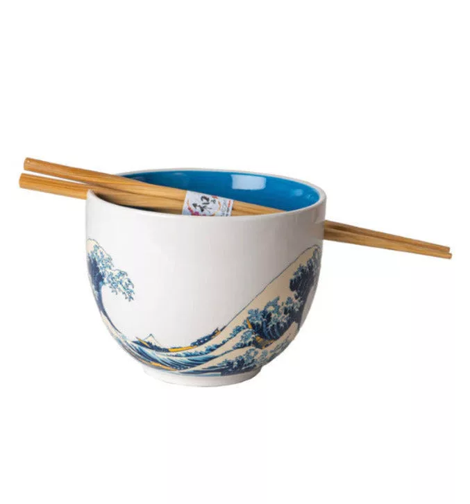 18oz Kanagawa Wave Bowl w/ Chopsticks