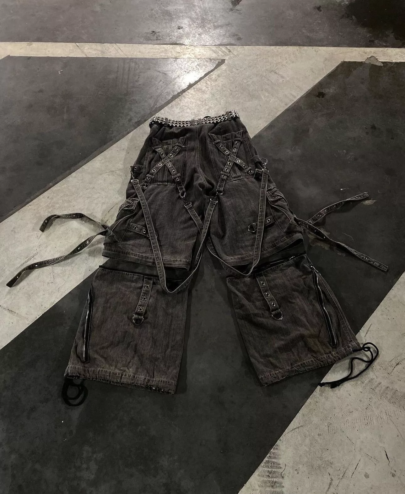 Tripp NYC Denim Tripp nyc x strap pants Black