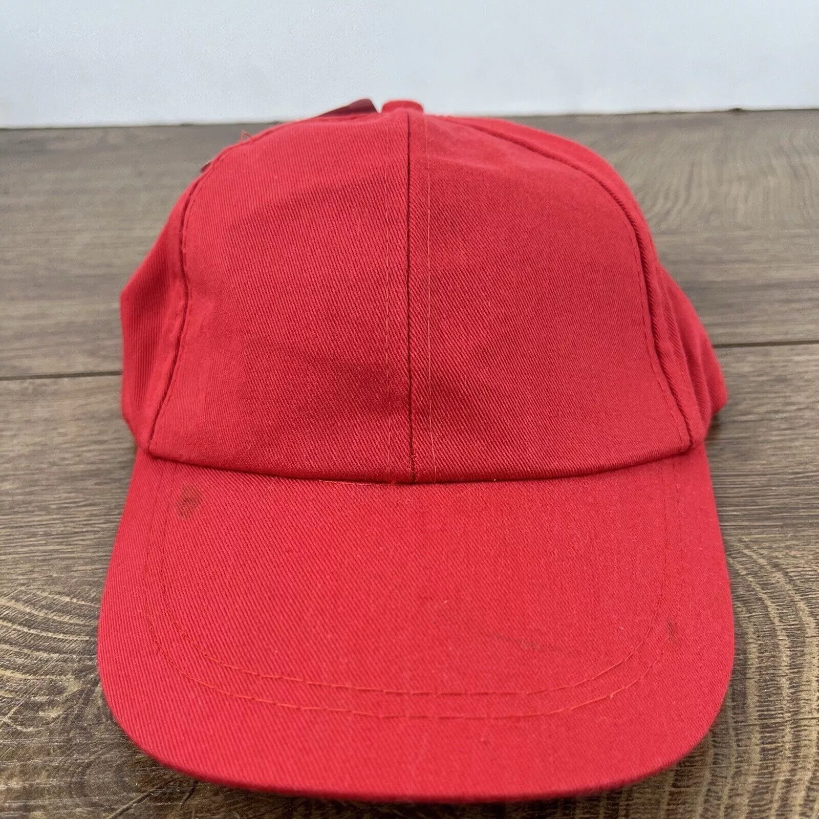 Other Hats Other Plain Red Hat Baseball Hat Red Adjustable Hat Red Adult Size