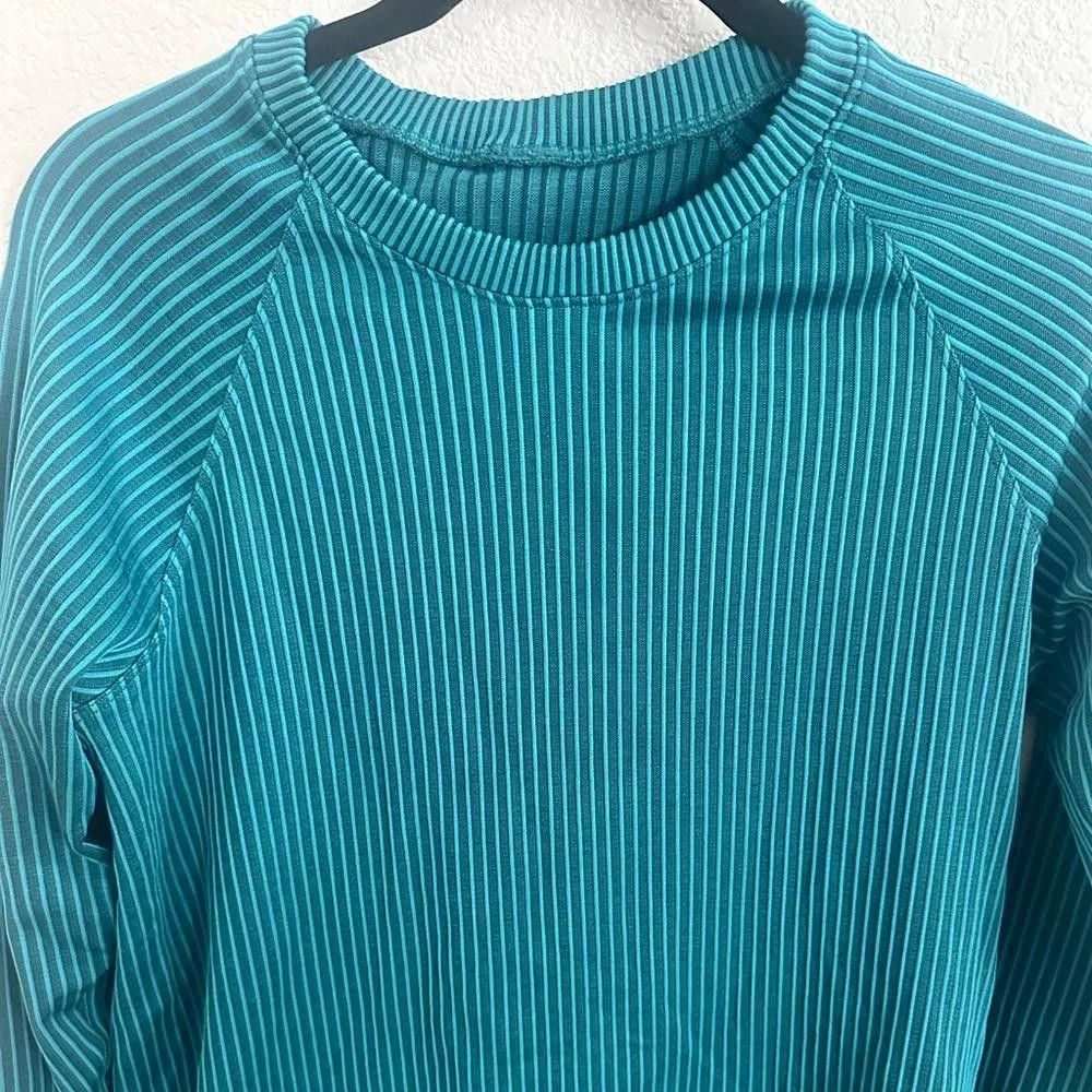 Lululemon Sweatshirts Lululemon Rest Less Pullover Rib Green Jasper / Oceanic 10