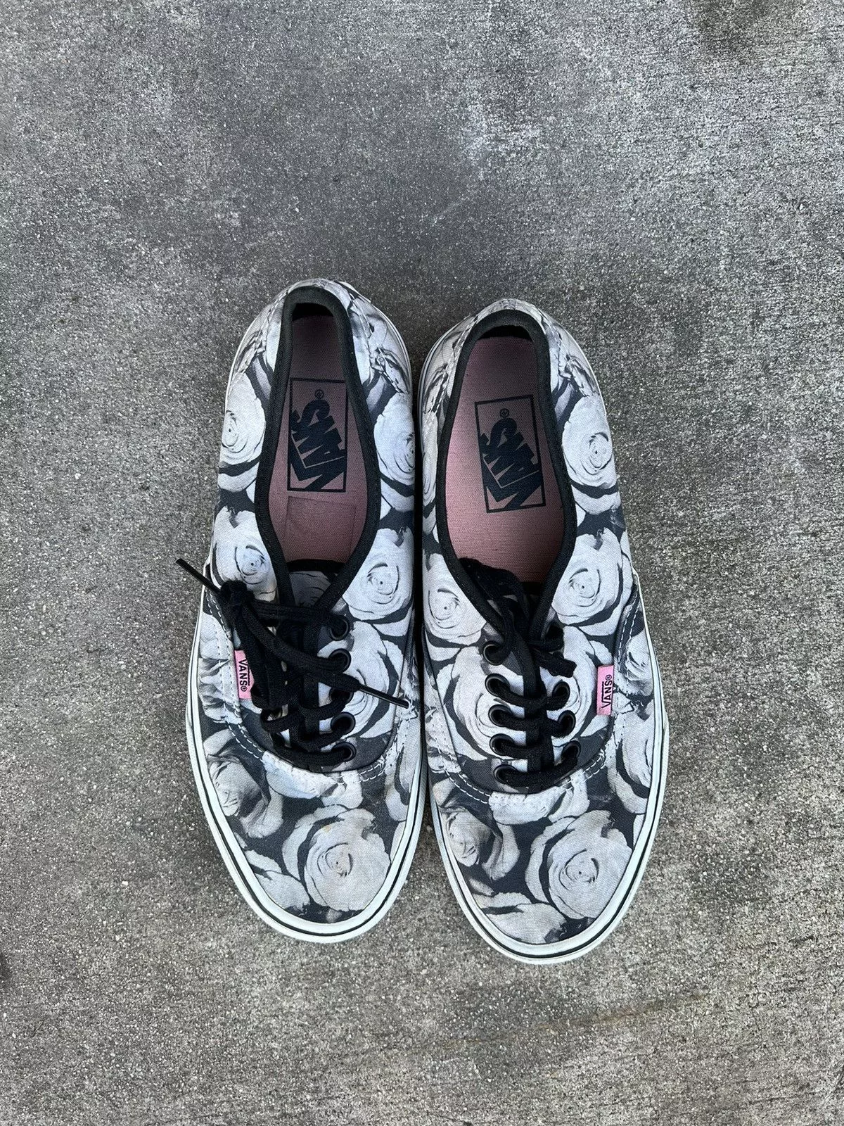 Vans Low Top Sneakers White rose vans