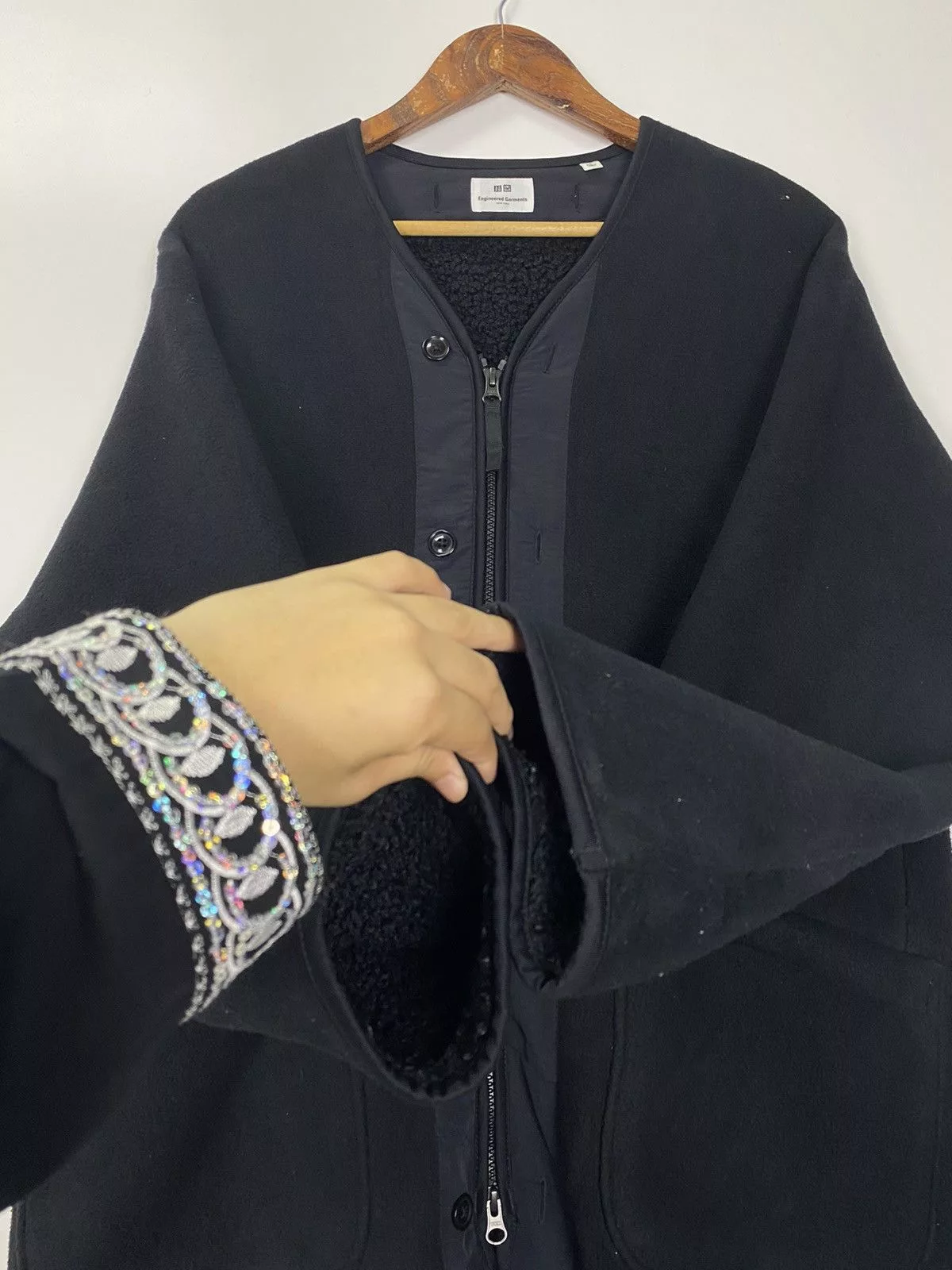 Engineered Garments Light Jackets Engineered Garments × Uniqlo Uniqlo Engineered Garments Zipper Jacket Black