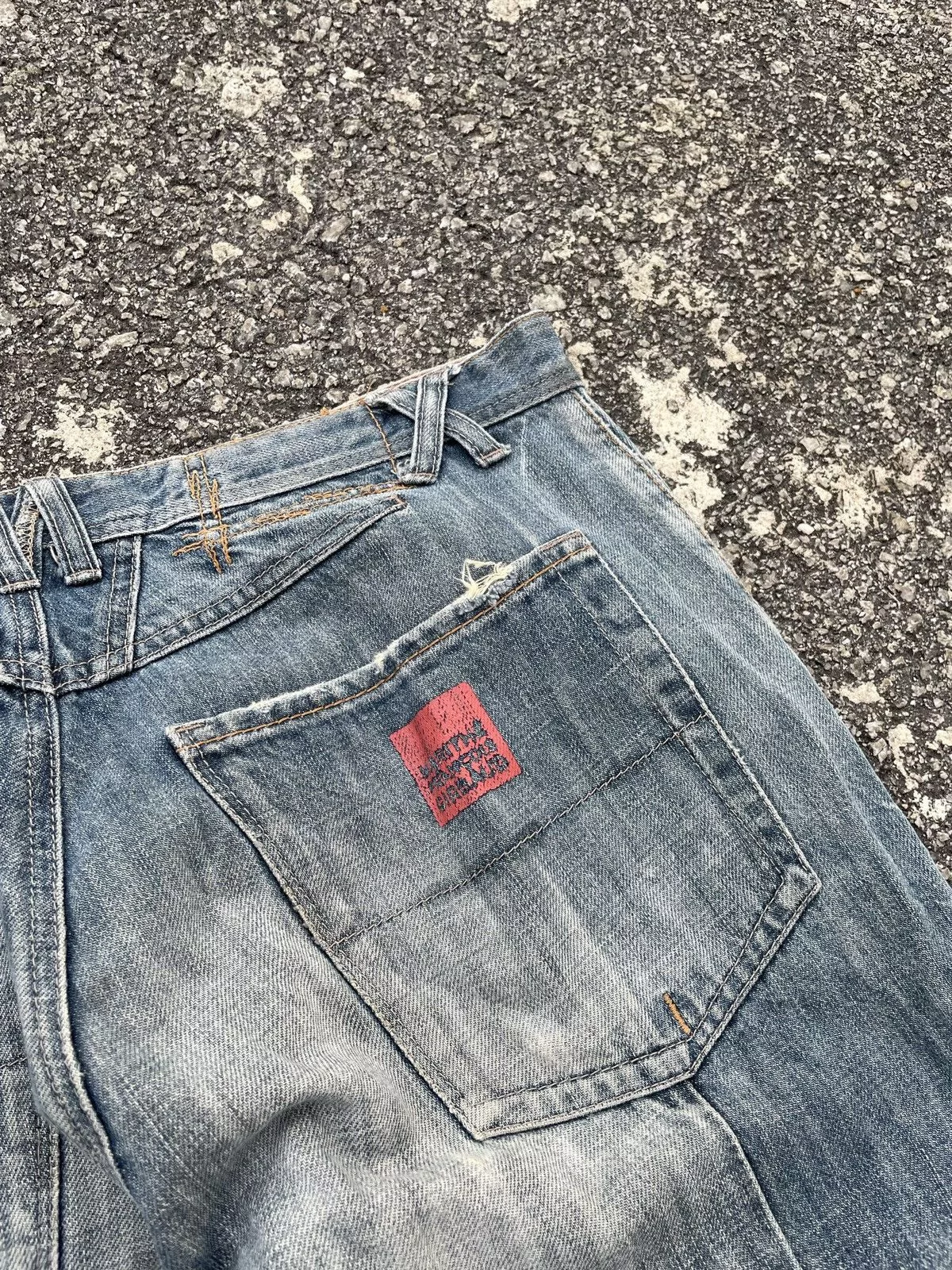 Marithe + Francois Girbaud Denim Marithe + Francois Girbaud Vintage Marithe Francois Girbaud Distressed Denim Blue