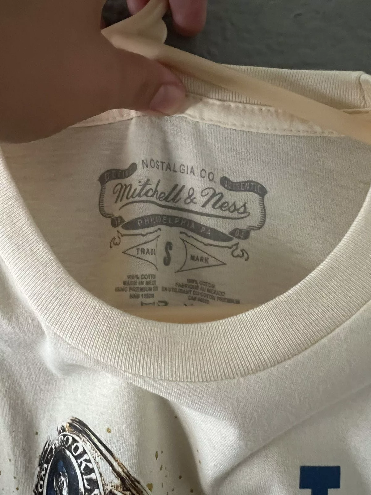 Mitchell & Ness Short Sleeve T Shirts Mitchell & Ness × Vintage Dodger Graphic Tee Beige
