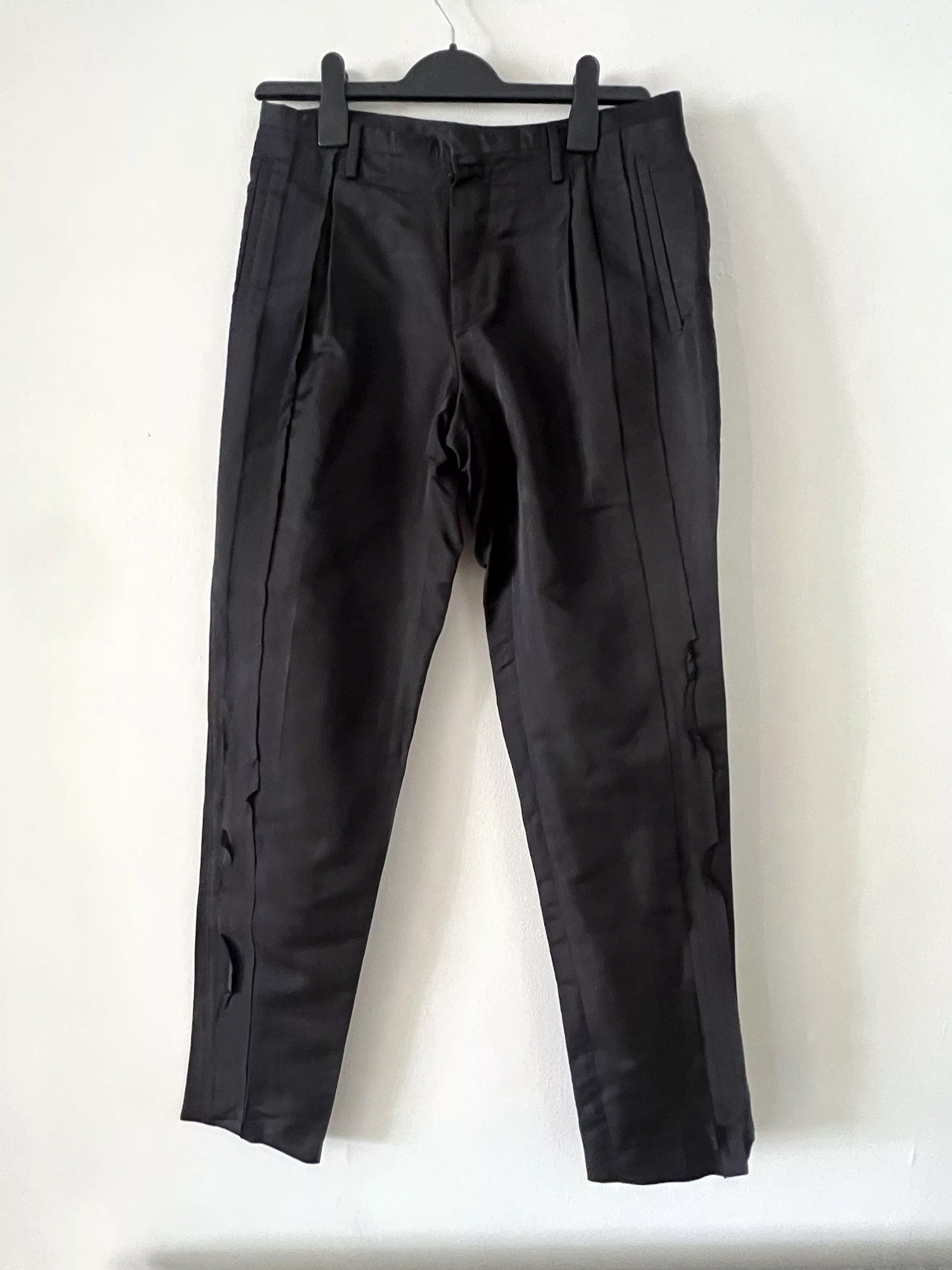 Lanvin Cropped Pants Lanvin Silk Runway Spring 2010 Black Trousers, Alber Elbaz