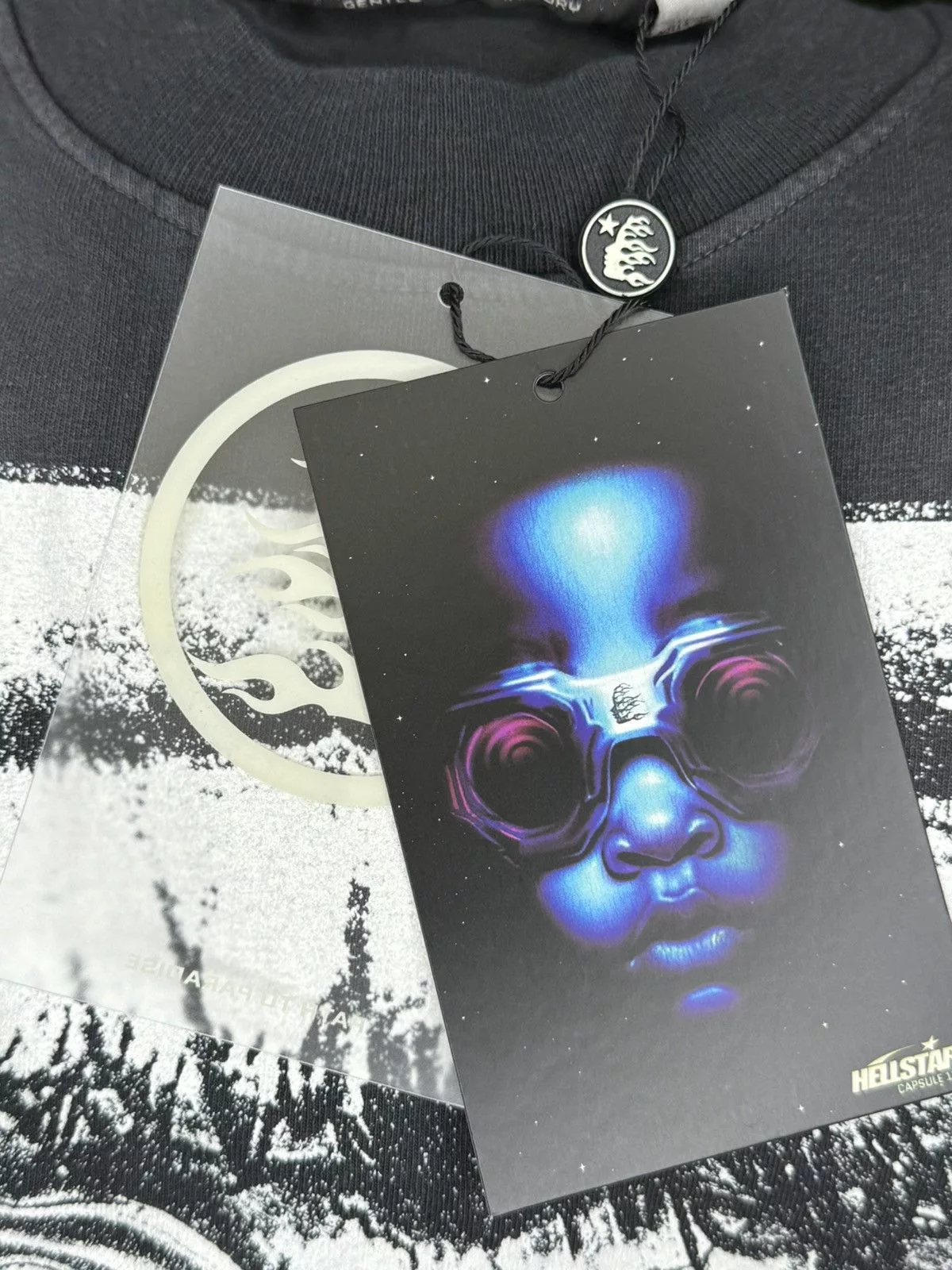 HELLSTAR Short Sleeve T Shirts Hellstar Black Eyeball Tee
