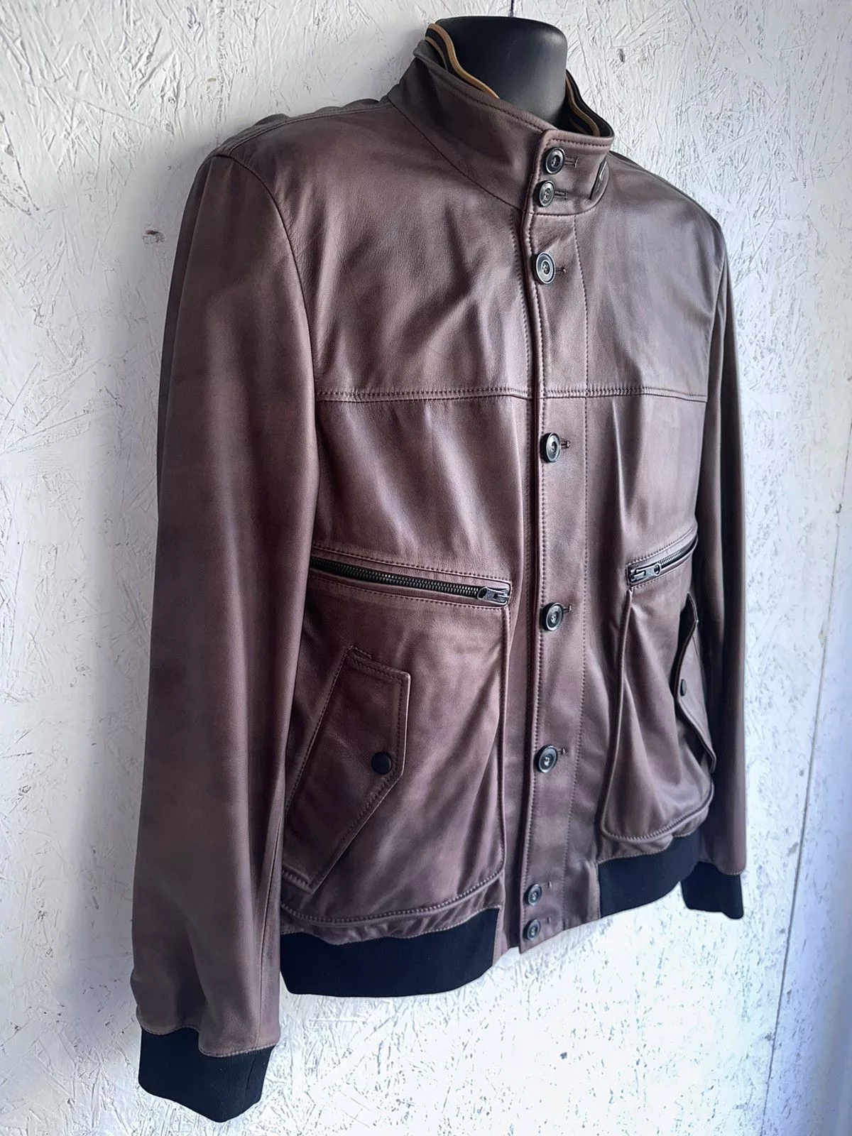 Hogan Leather Jackets Hogan Leather Jacket Brown