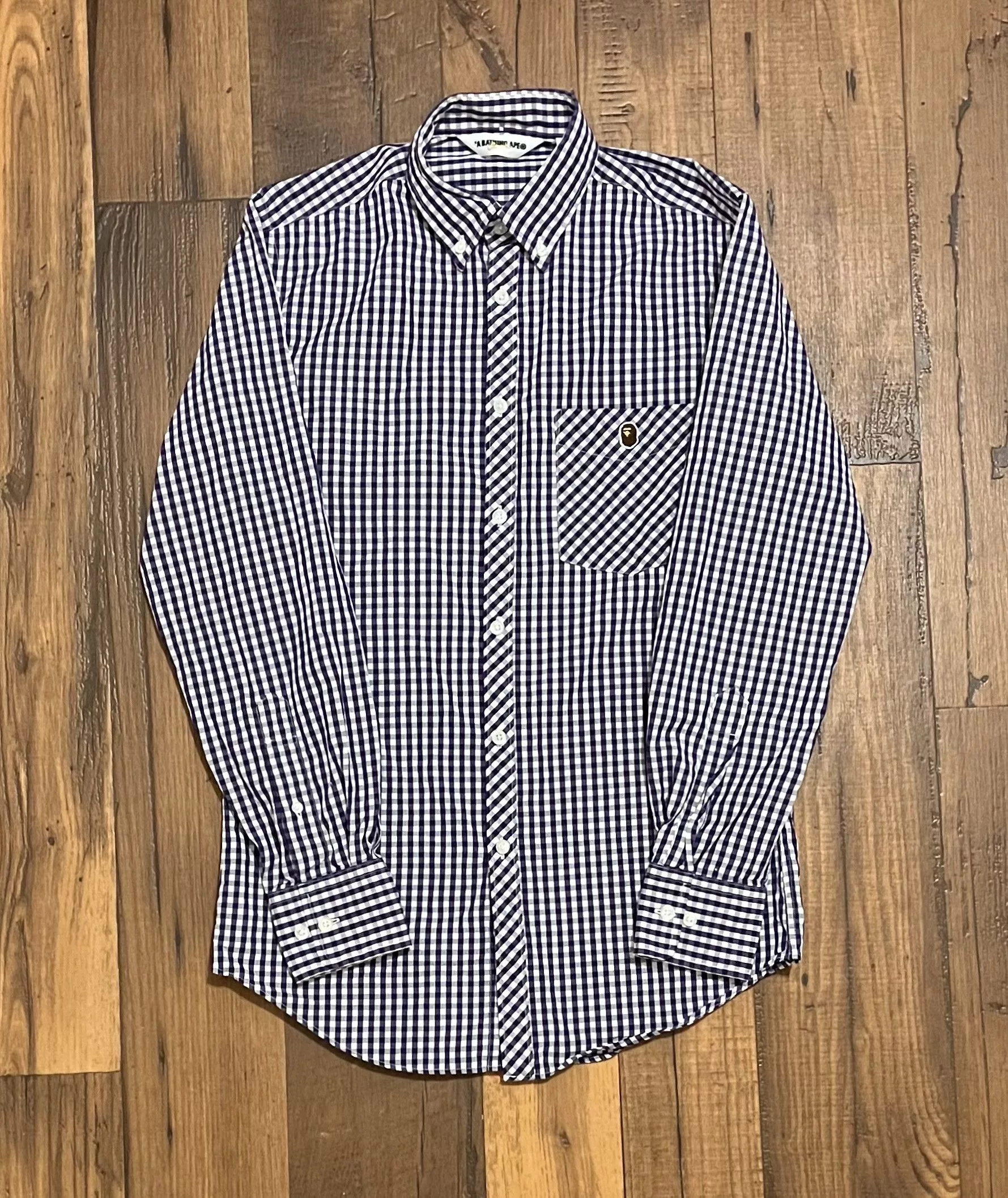 Bape Polos Bape long sleeve button up shirt Purple