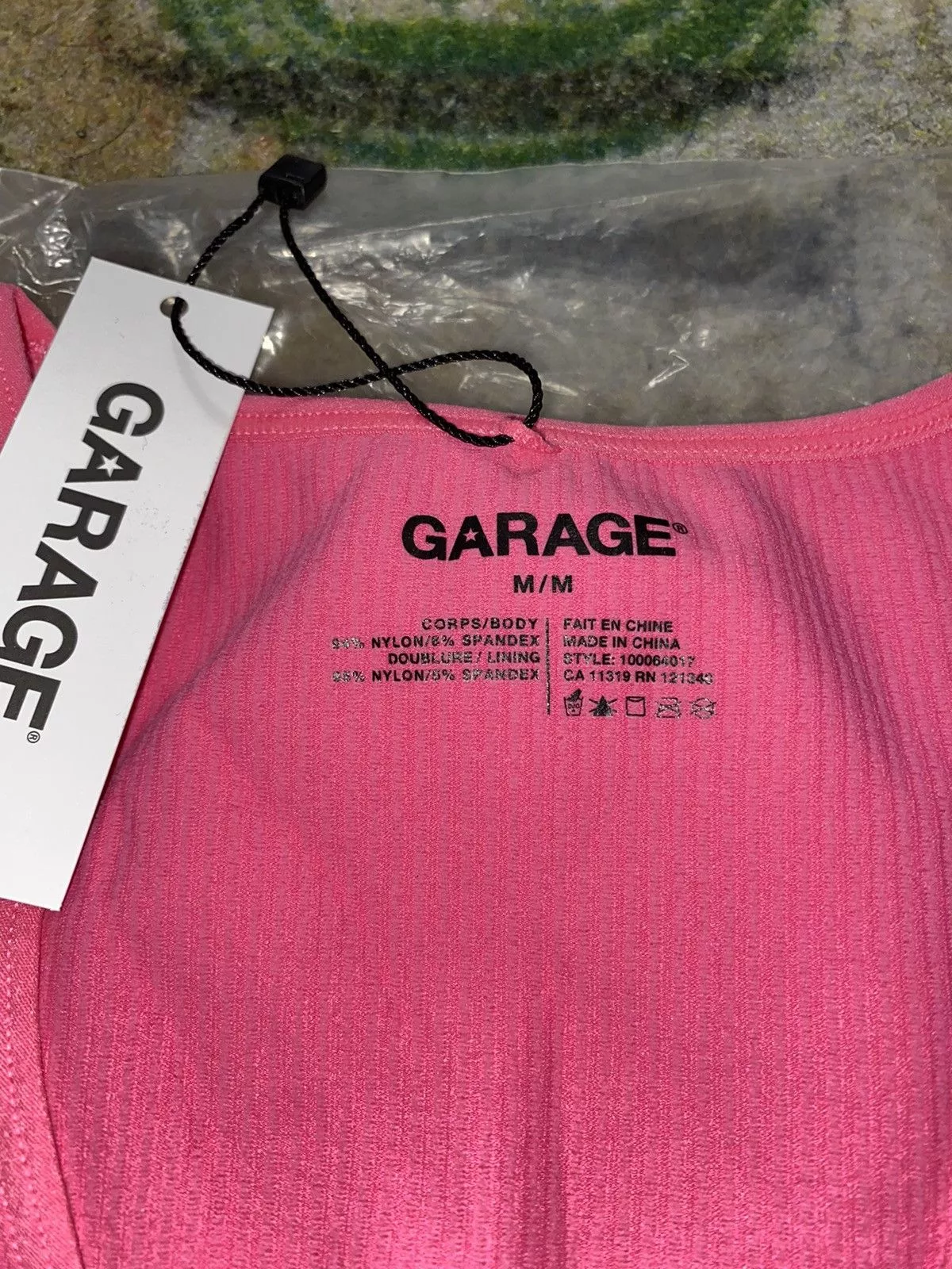 Garage Crop Tops Garage Summer Seamless Deep Plunge Top Pink