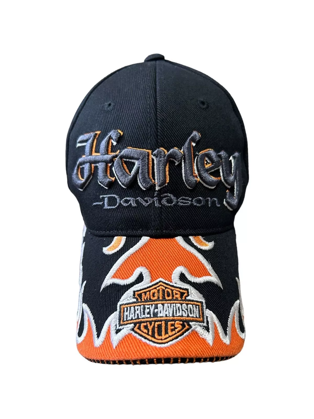 Harley Davidson Hats Harley Davidson × Vintage Harley Davidson Flame Cap Black