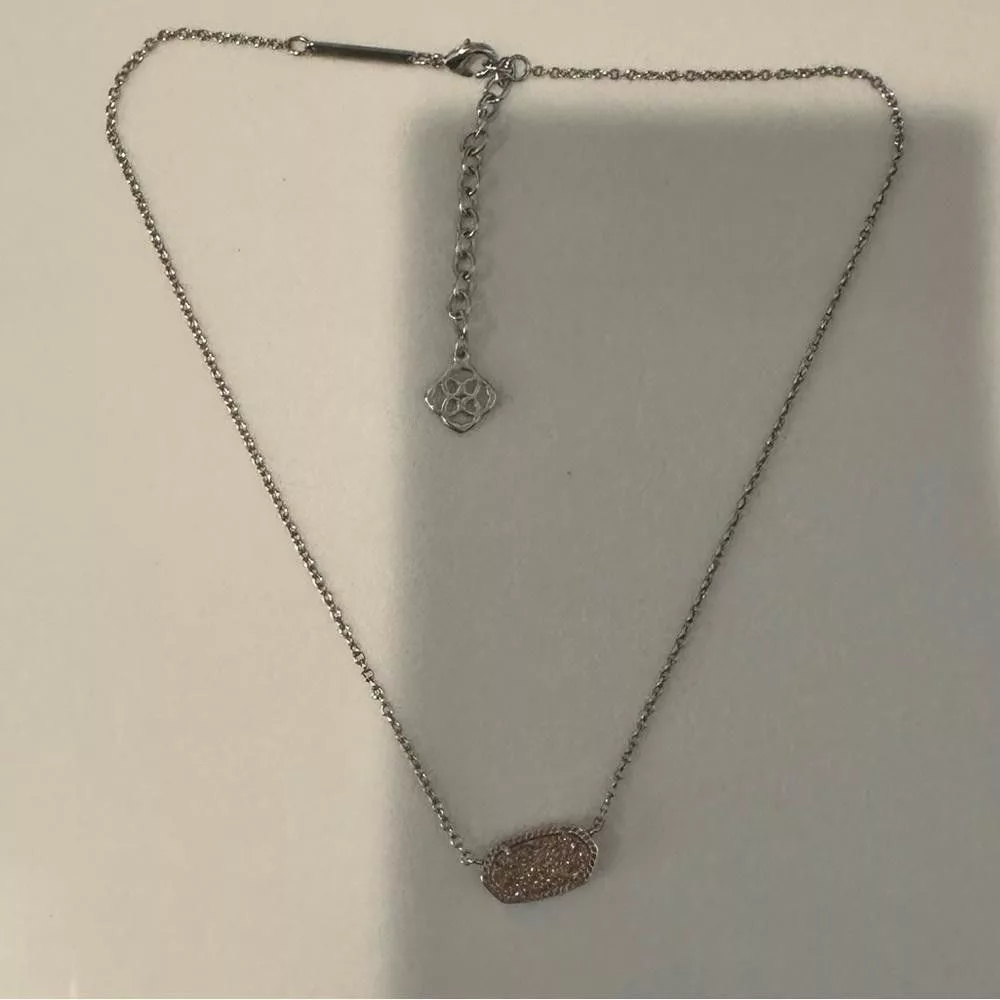 Kendra Scott Necklaces Kendra Scott Elisa Copper Drusy Silver Chain Necklace