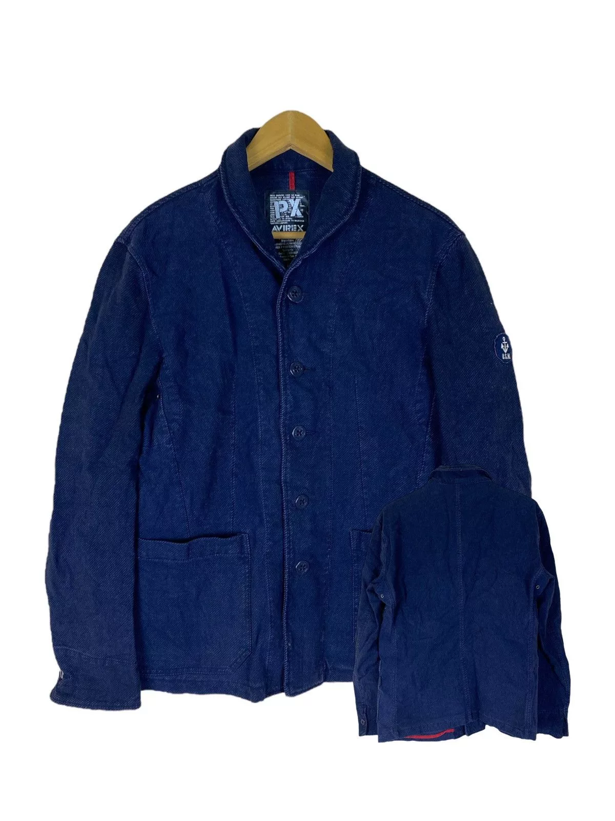 Avirex Light Jackets USN Avirex Corduroy Light Jacket Blue