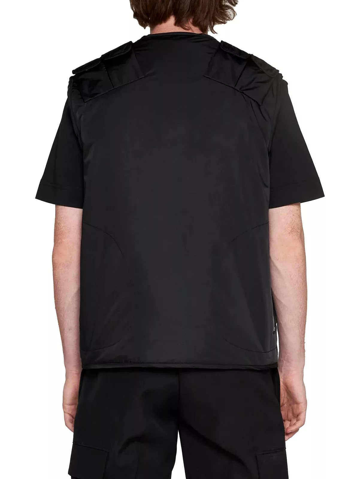 Givenchy Vests Givenchy o1srvl11e0624 Zip-Up Logo Embroidered Vest in Black