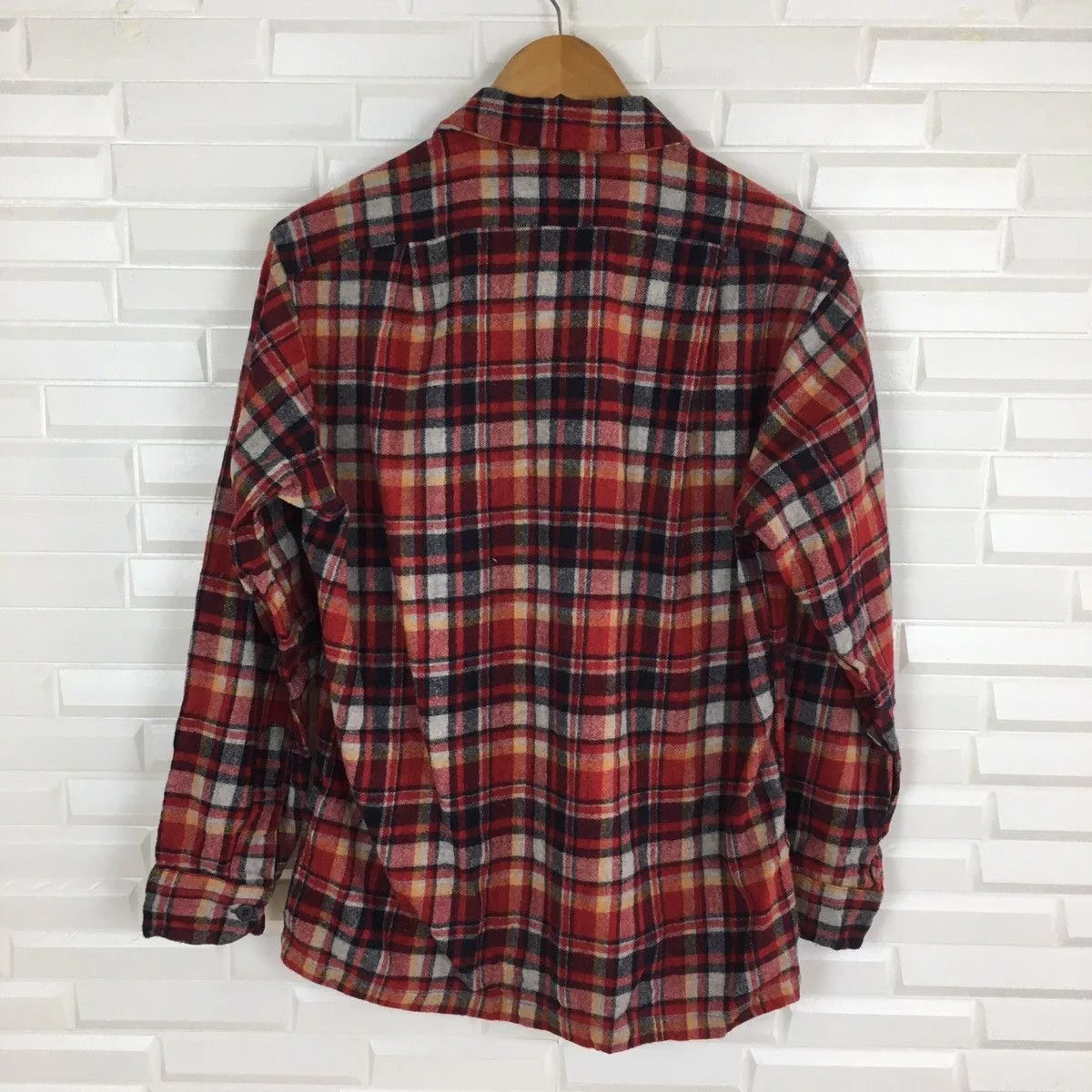 Flannel Shirts Button Ups Flannel × Pendleton Pendleton Pure Wool Flannel Red Vintage