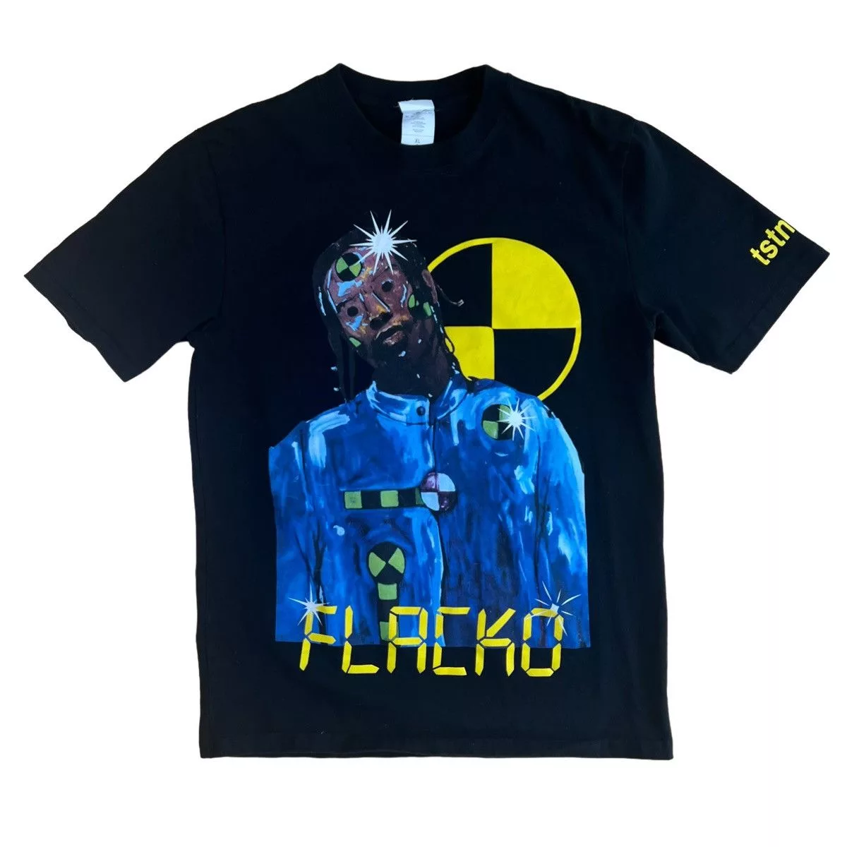A$AP Rocky Short Sleeve T Shirts A$AP Rocky Testing Concert Tour Tee Shirt Size XL Black Streetwear