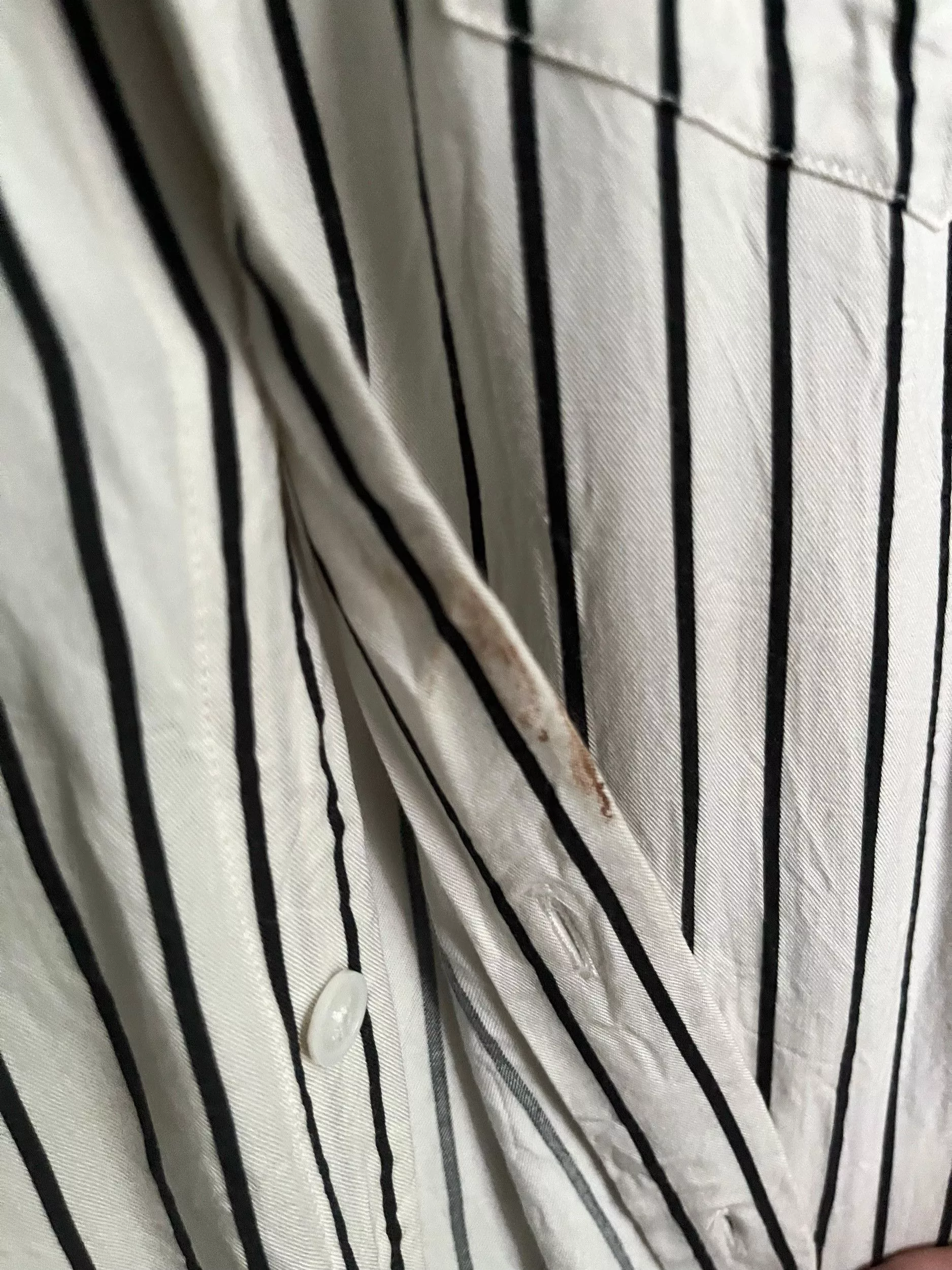 The Kooples Shirts Button Ups The Kooples White Stripe Short Sleeve Red