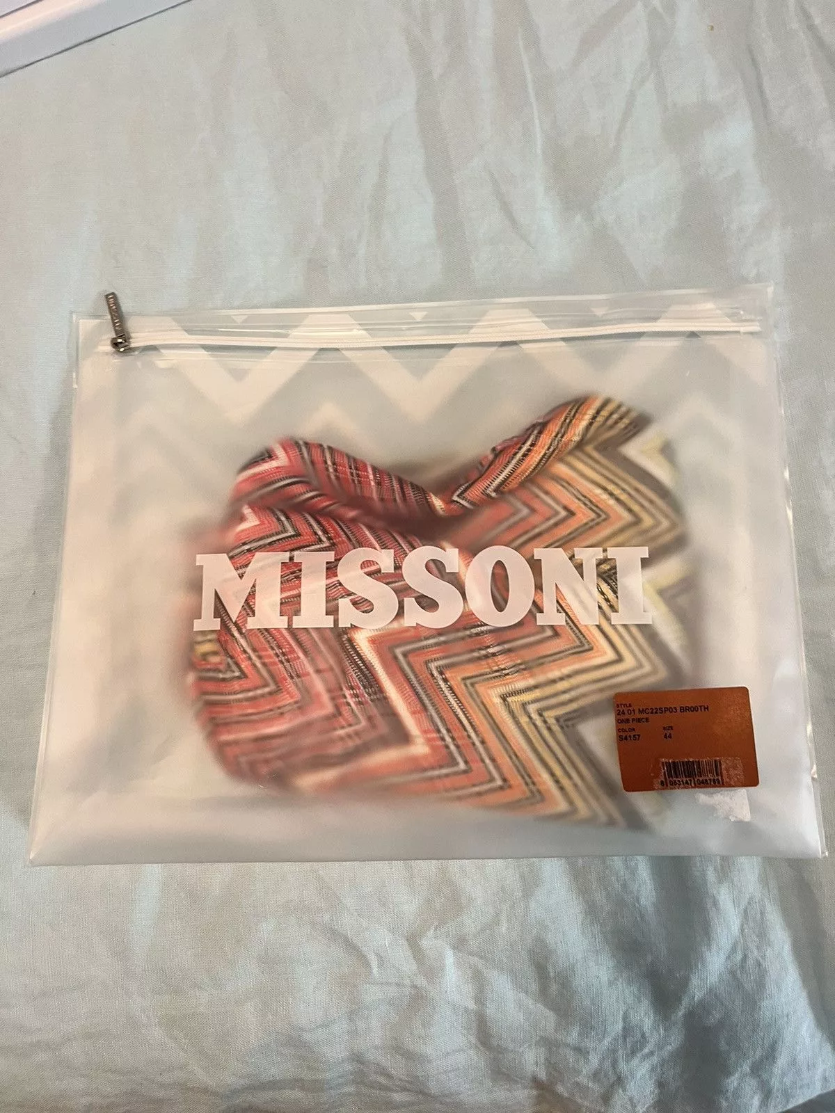 Missoni Bodysuits Missoni V-neck zigzag-print swimsuit Multi